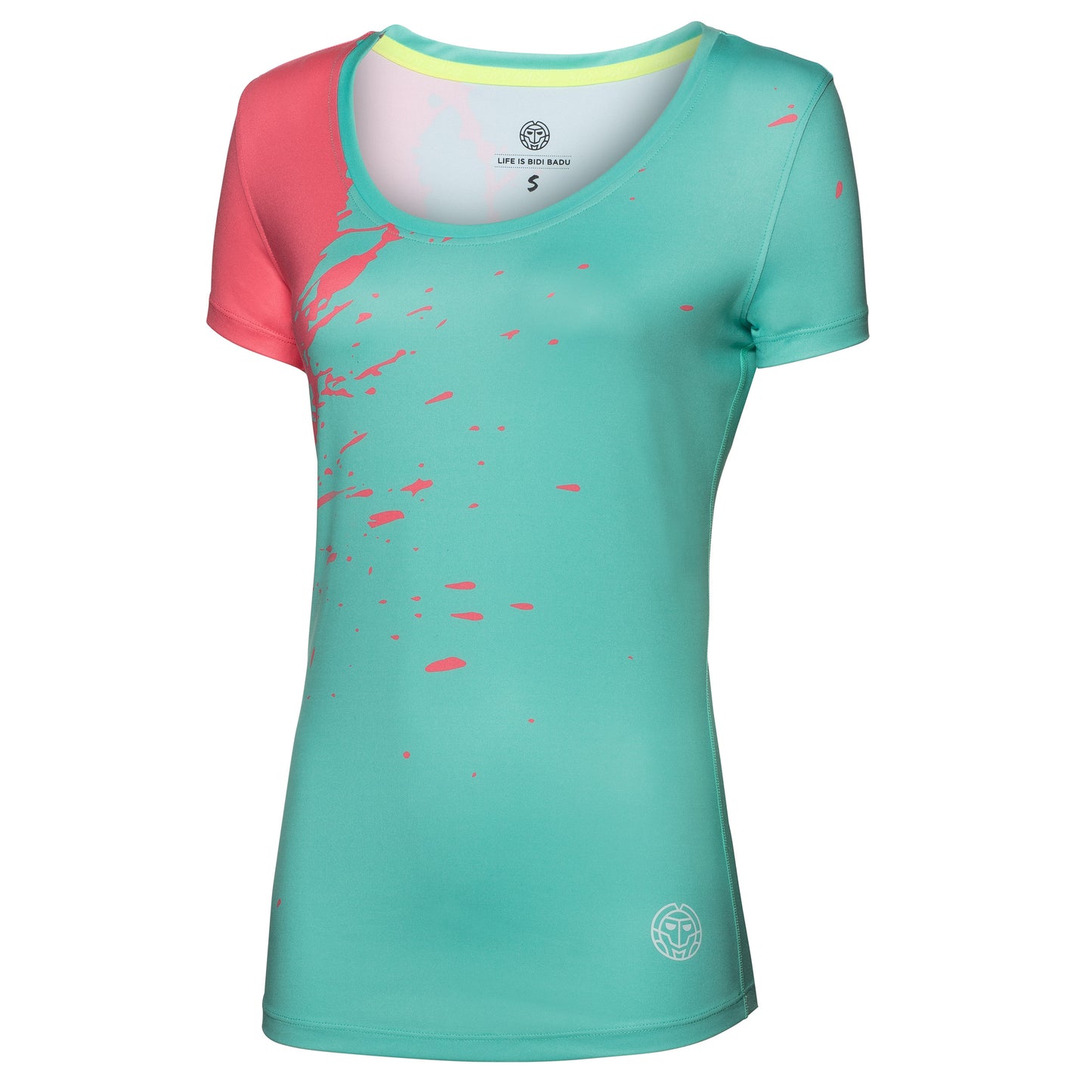 BIDI BADU Amari Tech Round-Neck T-shirt Dames-Mint,Koraal