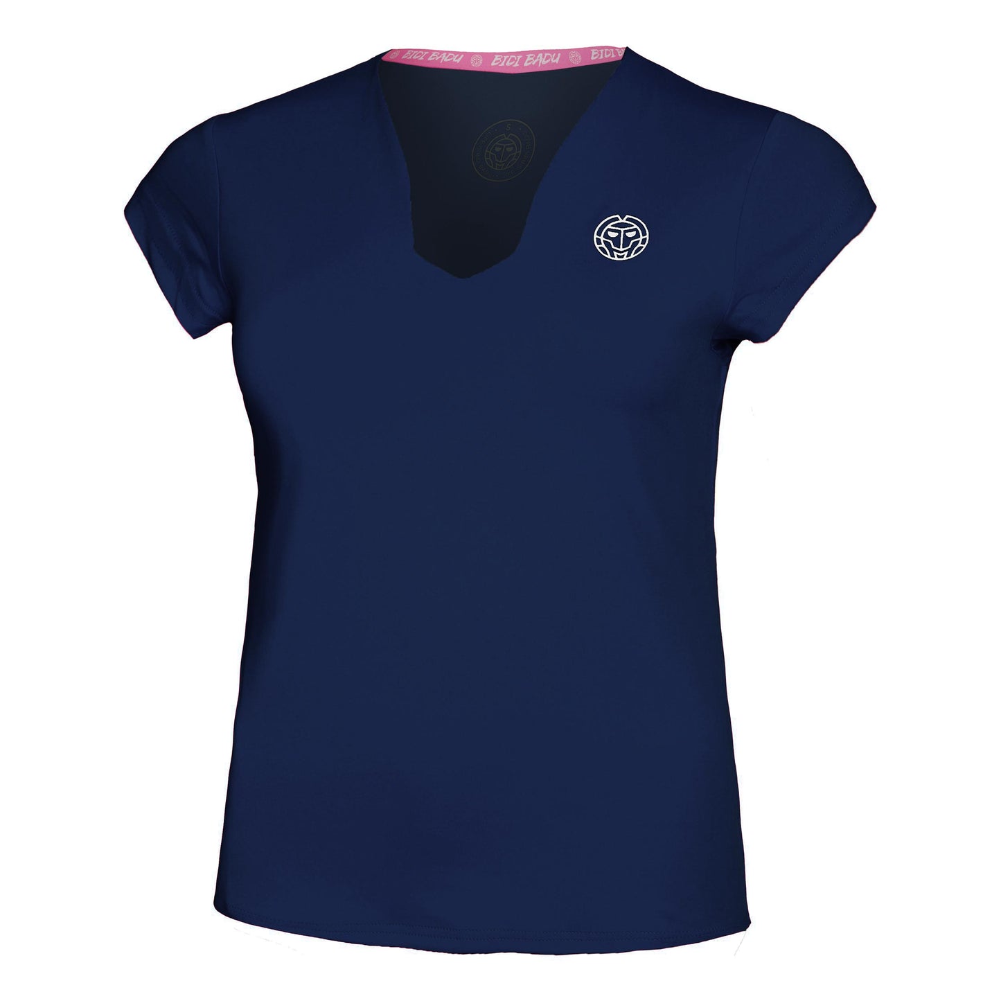 BIDI BADU Bella 2.0 Tech V-Neck T-shirt Dames - donkerblauw, wit