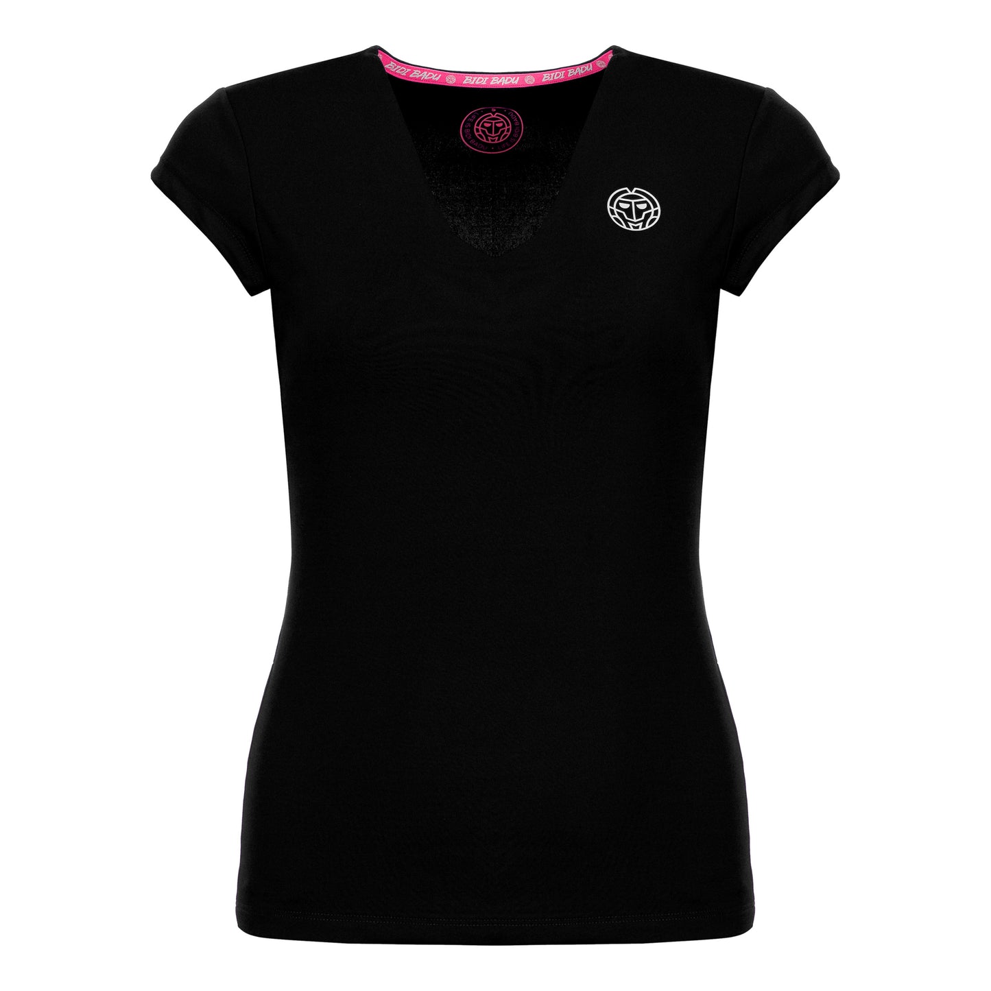 BIDI BADU Bella 2.0 Tech V-Neck T-shirt Dames - zwart, wit