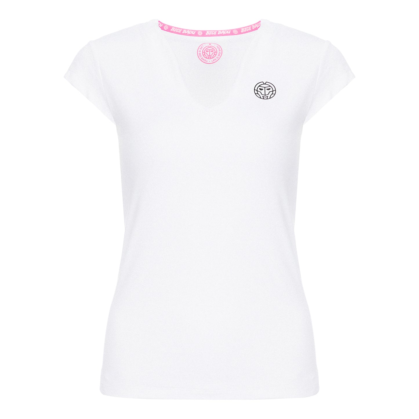 BIDI BADU Bella 2.0 Tech V-Neck T-shirt Dames - wit, zwart
