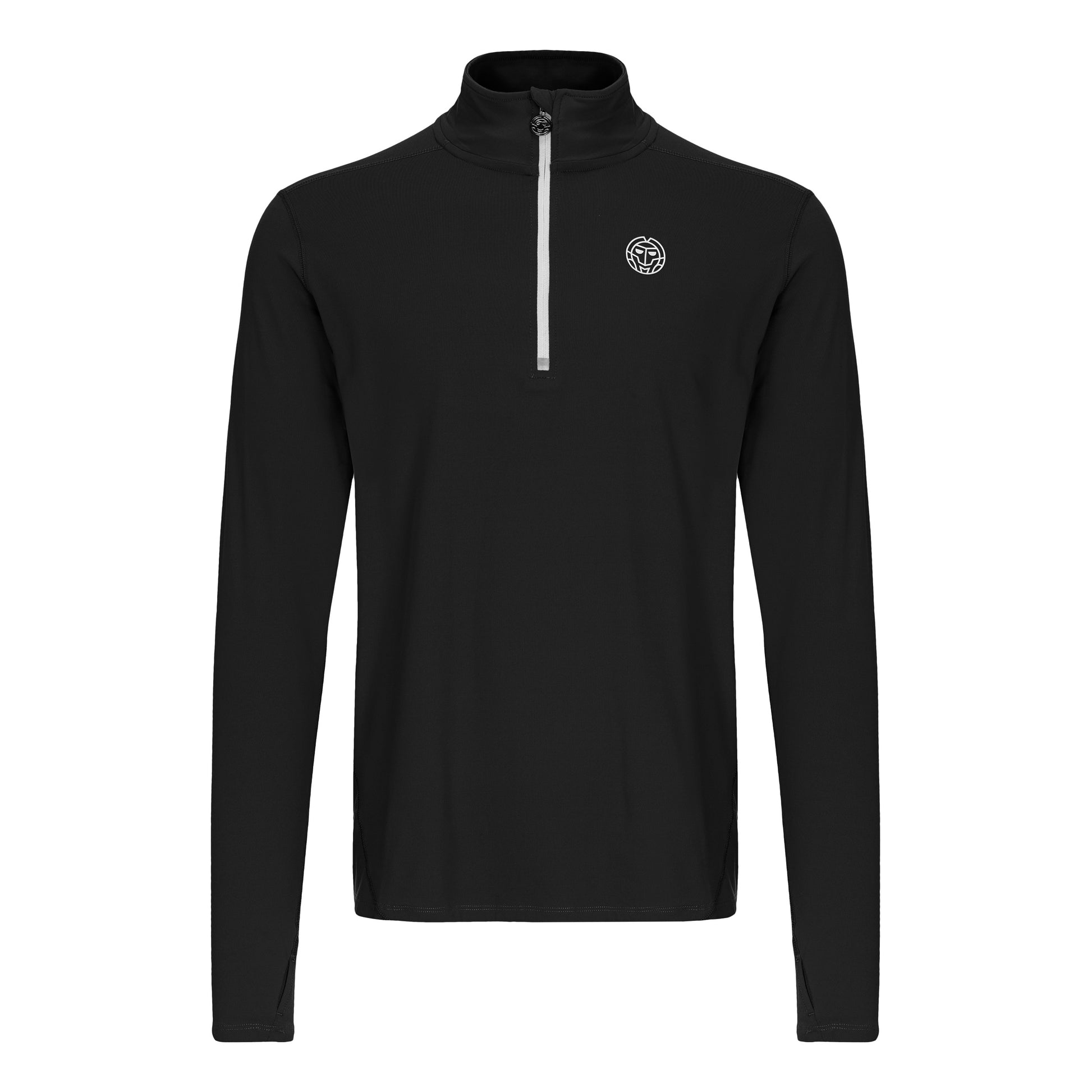 BIDI BADU Zac Tech Half Zip Longsleeve Heren - zwart, wit