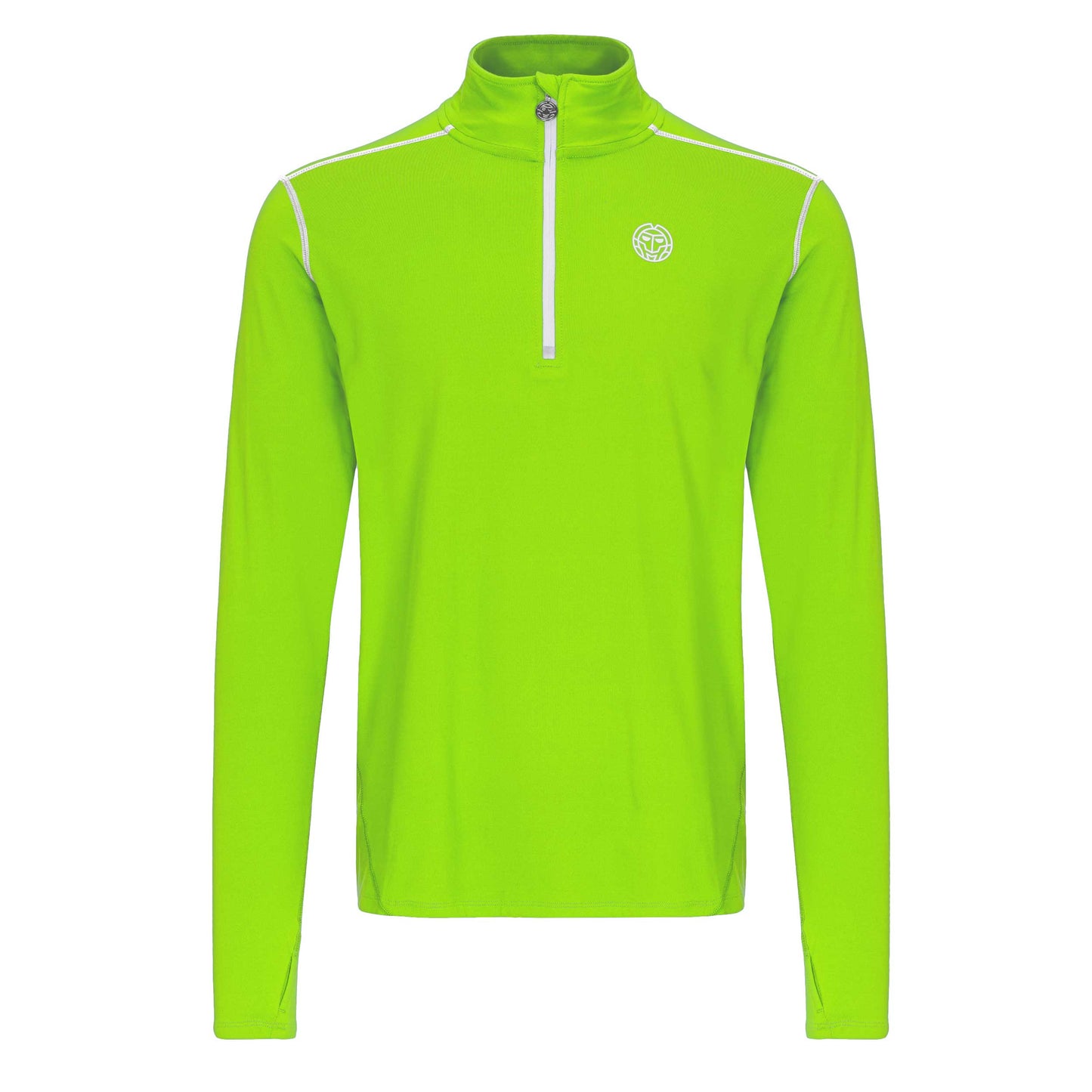 BIDI BADU Zac Tech Half Zip Longsleeve Heren-Neongroen,Wit