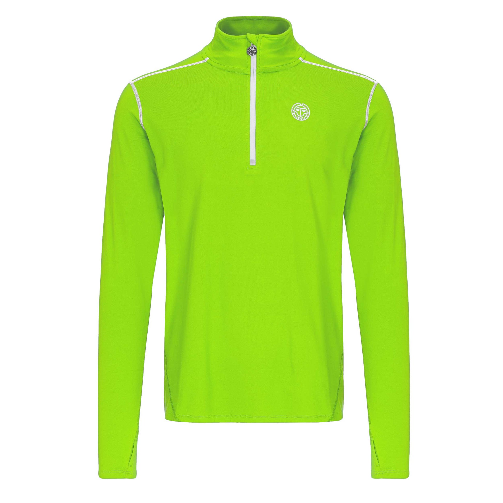 BIDI BADU Zac Tech Half Zip Longsleeve Heren-Neongroen,Wit
