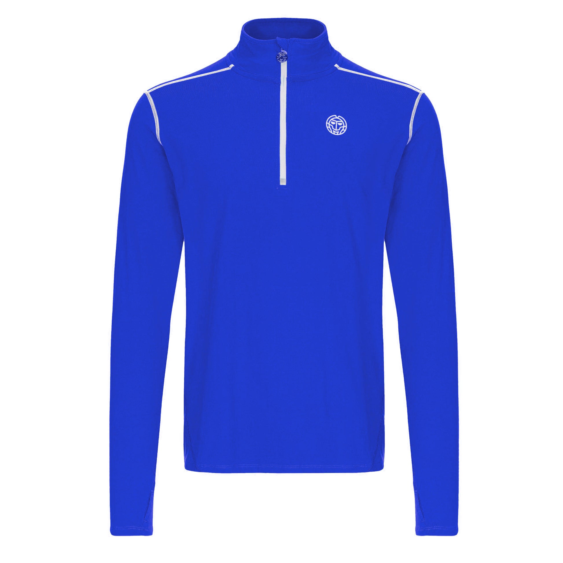 BIDI BADU Zac Tech Half Zip Longsleeve Heren-Blauw,Wit
