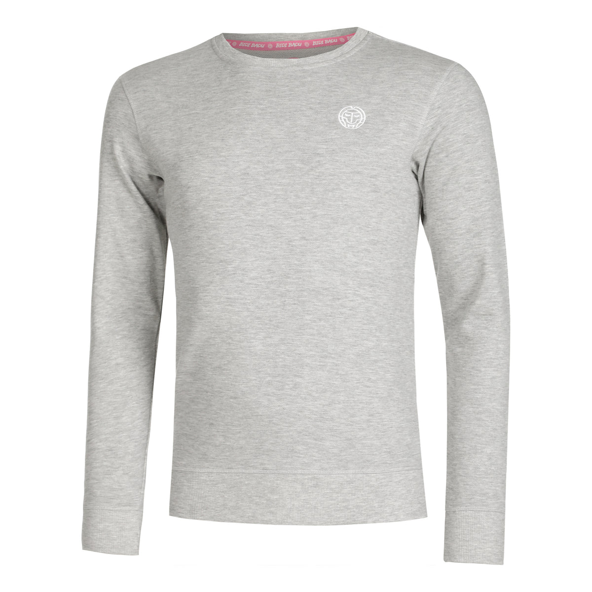 BIDI BADU Chaka Basic Crew Sweatshirt Heren - lichtgrijs, wit