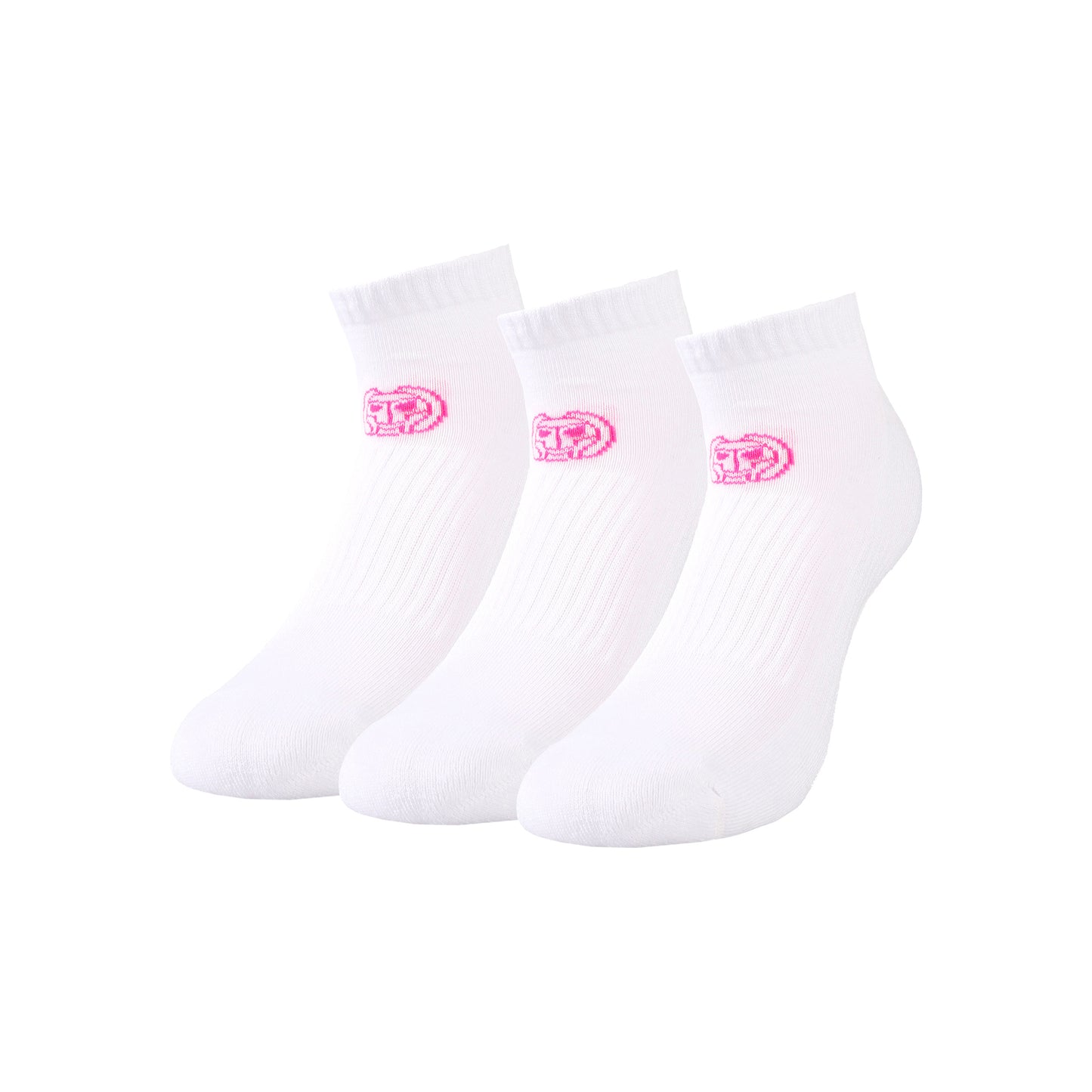 BIDI BADU Leana No Show Tech Sportsokken Verpakking 3 Stuks Dames-Wit,Pink