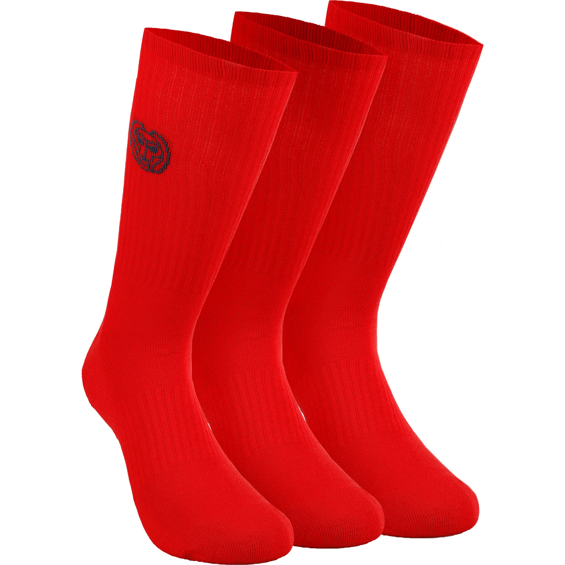 BIDI BADU Matayo Crew Tech Sportsokken Verpakking 3 Stuks Heren-Lichtrood,Blauw