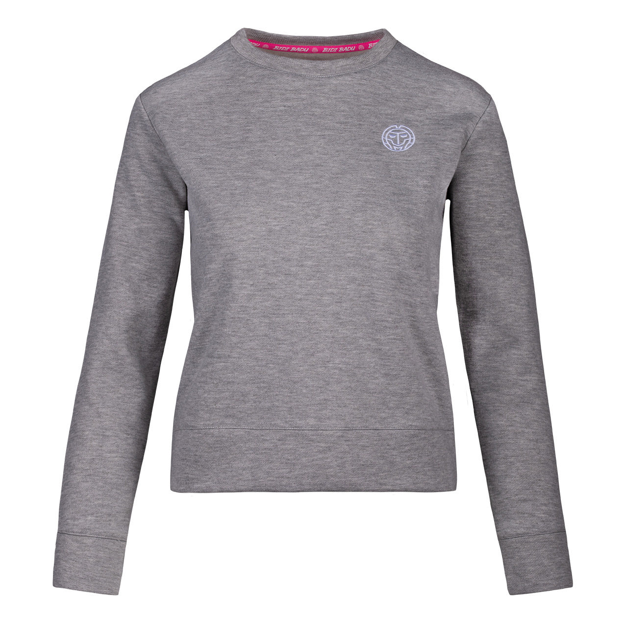 BIDI BADU Mirella Basic Crew Sweatshirt Dames-Lichtgrijs,Wit