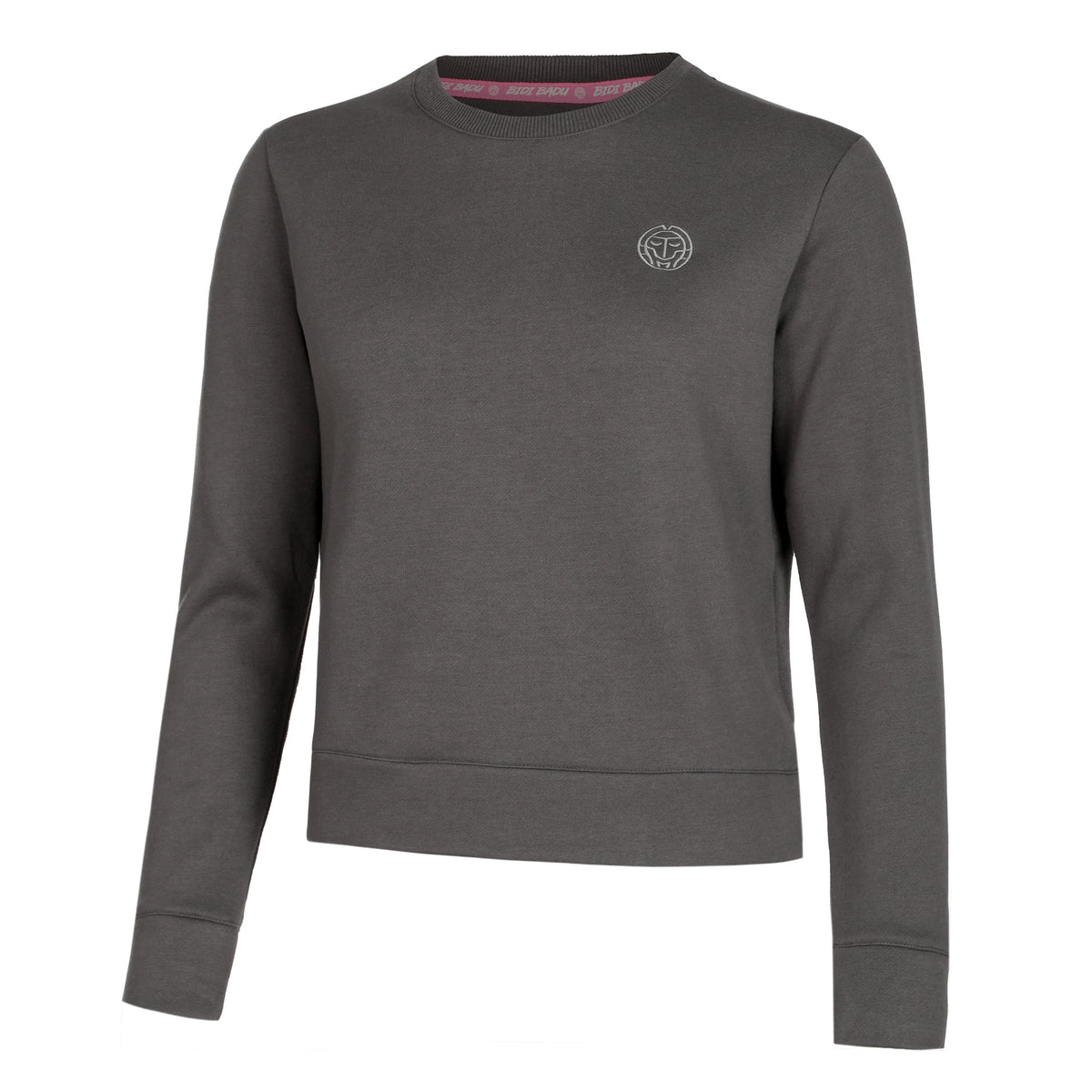 BIDI BADU Mirella Basic Crew Sweatshirt Dames - donkergrijs,