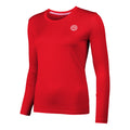 Pia Tech Roundneck Longsleeve Dames - rood,