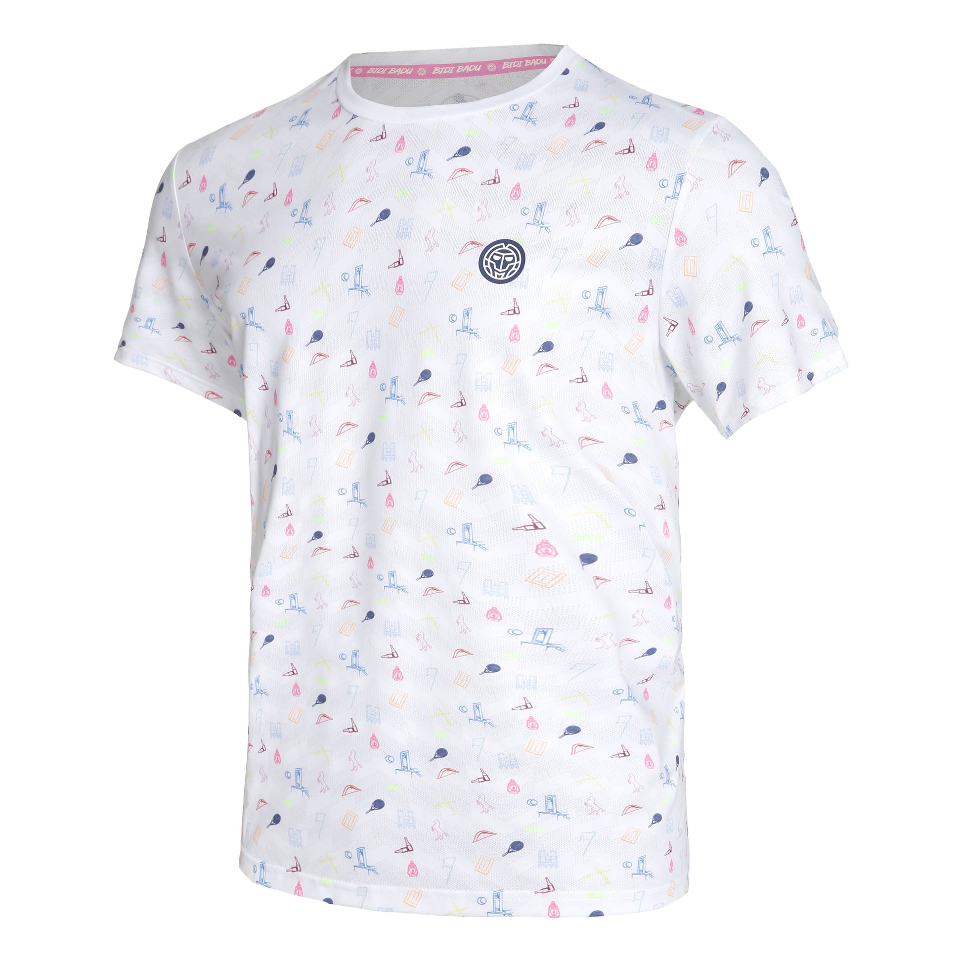 BIDI BADU Hawi Tech T-shirt Heren - wit, veelkleurig