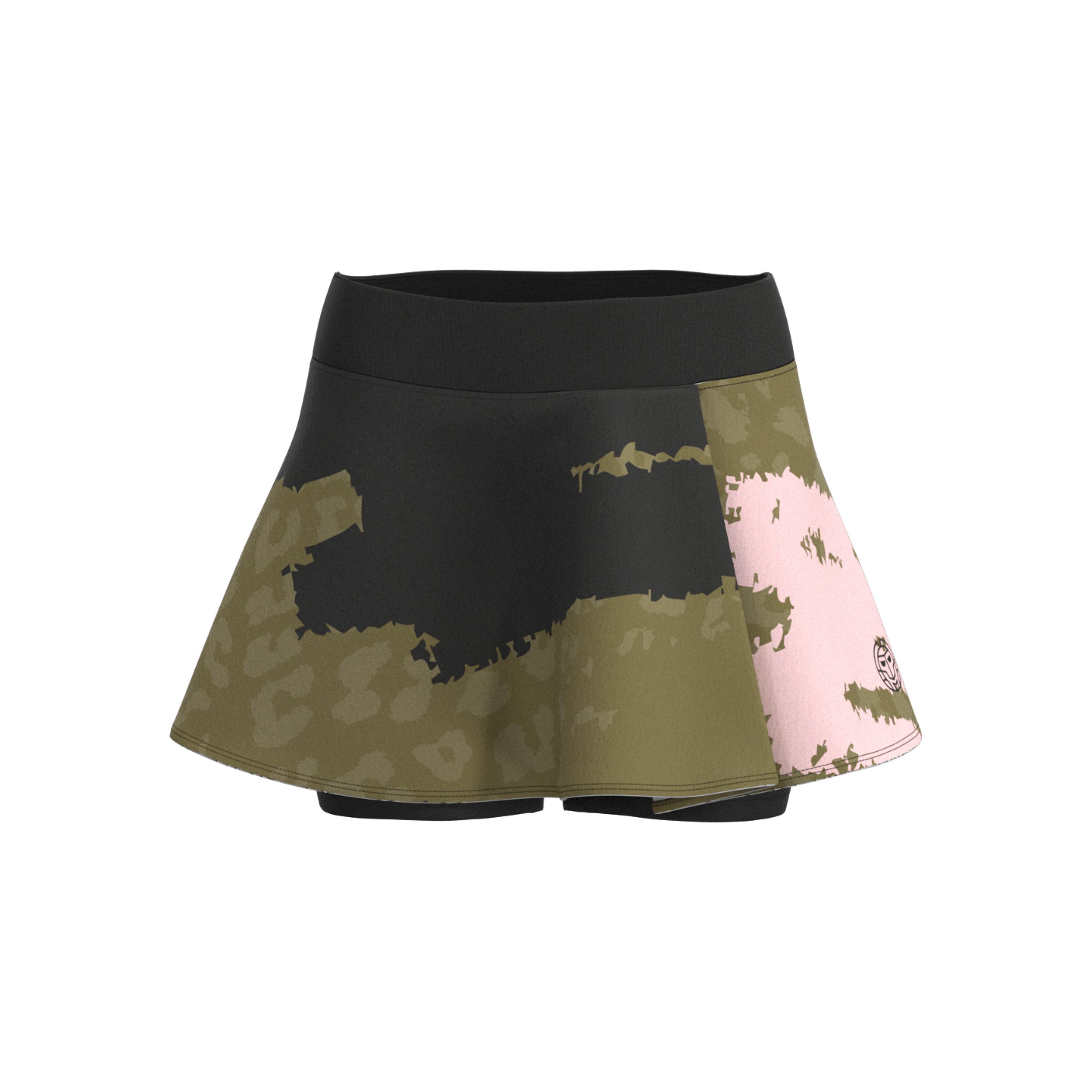 BIDI BADU Crew Wavy Rok Dames - olijf, veelkleurig