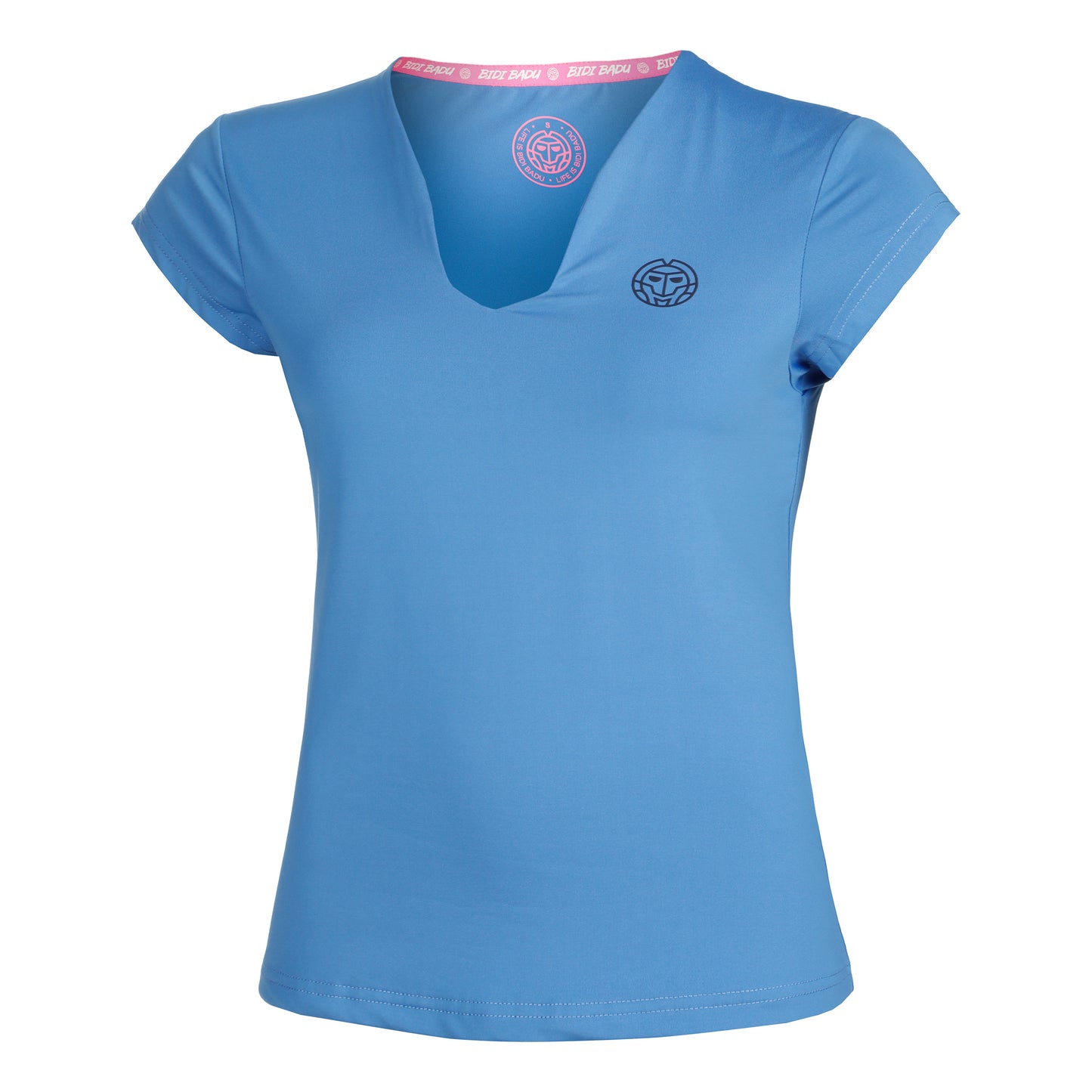 BIDI BADU Colortwist V-Neck T-shirt Dames-Blauw
