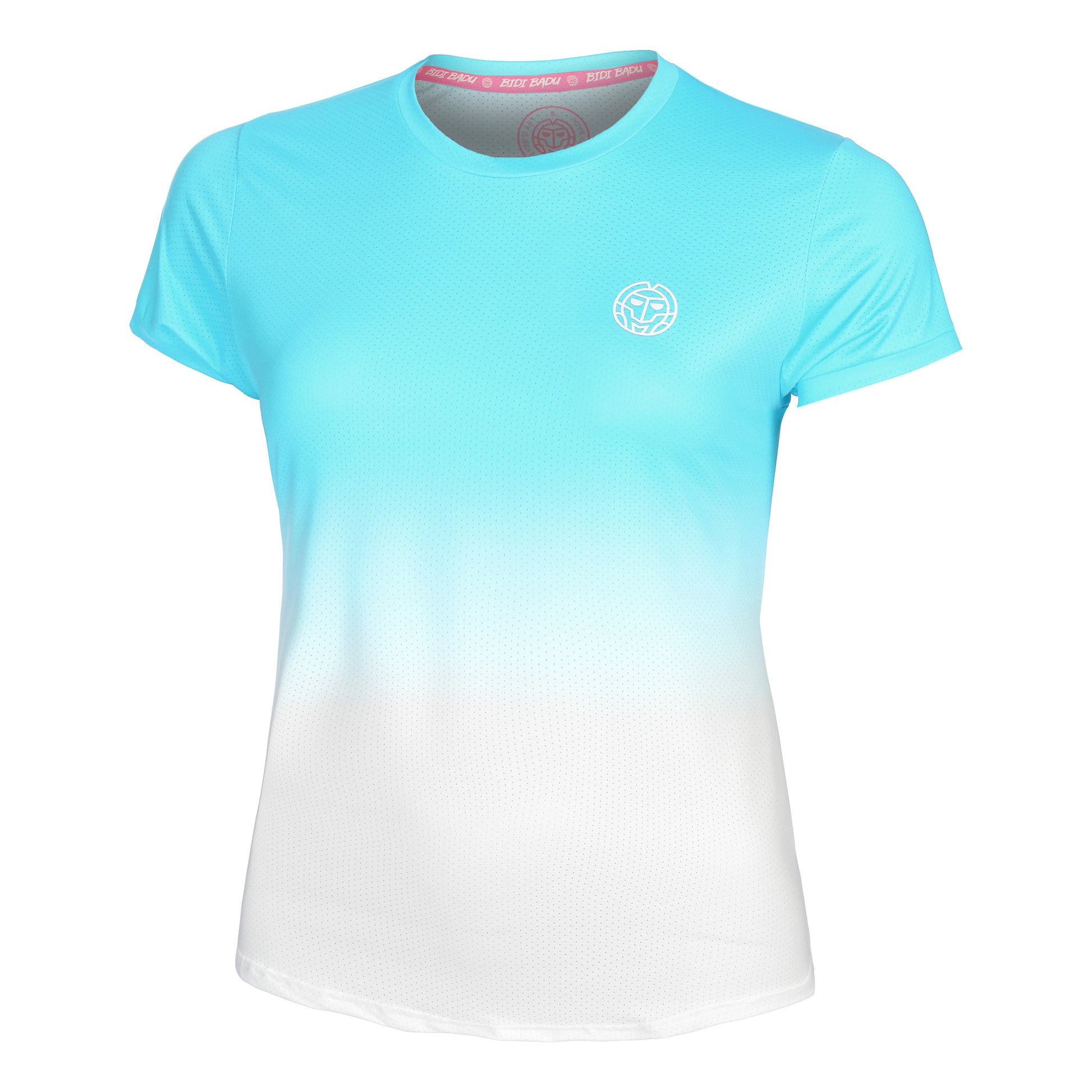 BIDI BADU Crew Gradiant T-shirt Dames-Turkoois,Wit