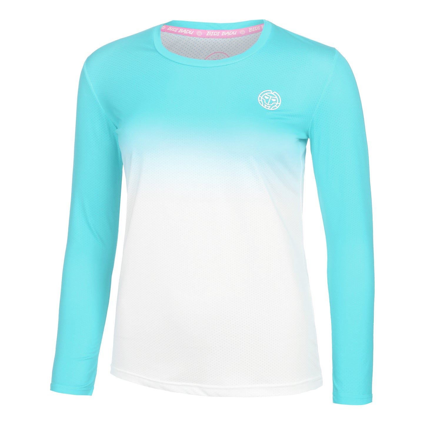 BIDI BADU Crew Gradiant Longsleeve Dames-Turkoois,Wit