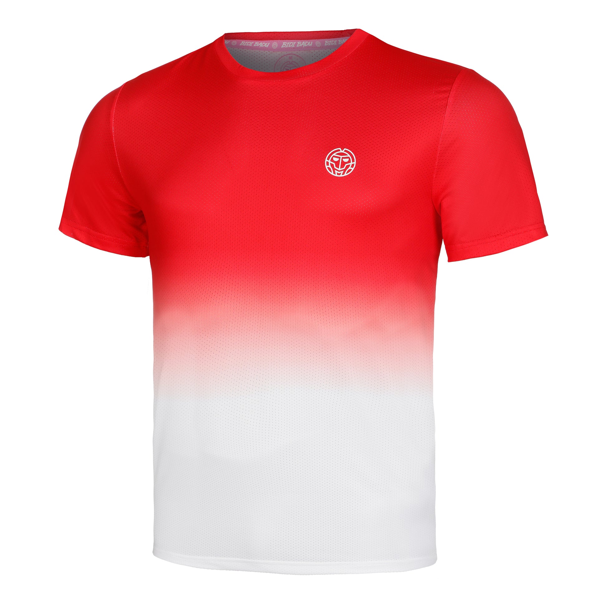 BIDI BADU Crew Gradiant T-shirt Heren-Rood,Wit