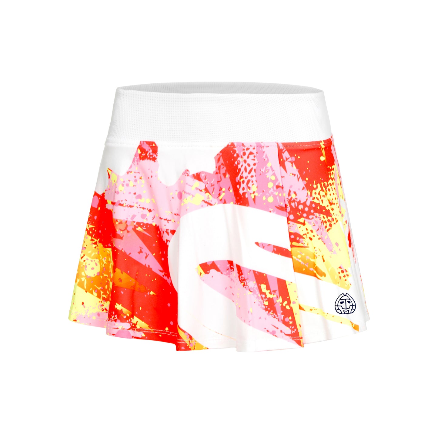 BIDI BADU Wild Arts Printed Wavy Rok Dames-Wit,Veelkleurig