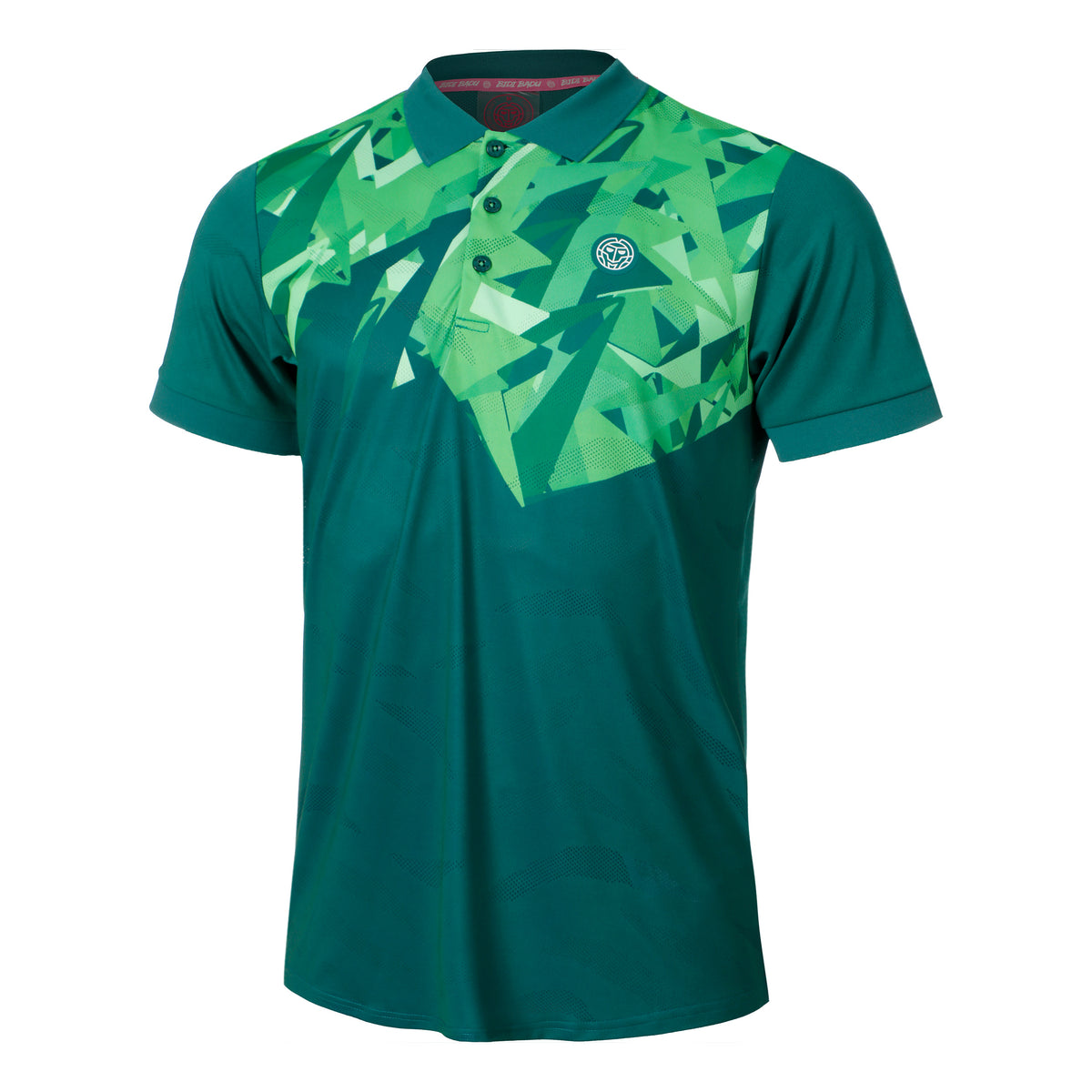 BIDI BADU Spike Polo Heren-Donkergroen,Groen