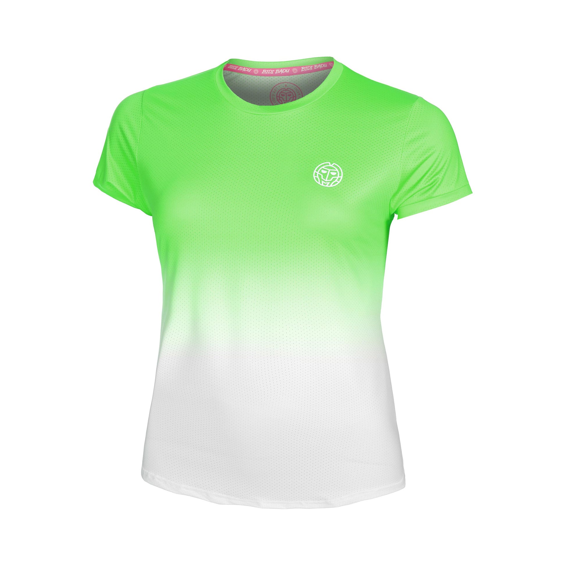 BIDI BADU Crew Gradiant T-shirt Meisjes-Neongroen,Wit
