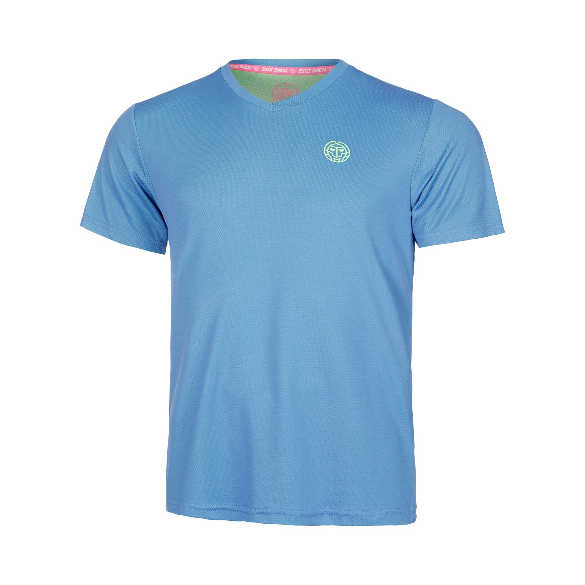 BIDI BADU Crew Inside Out V-Neck T-shirt Jongens-Blauw,Neongroen