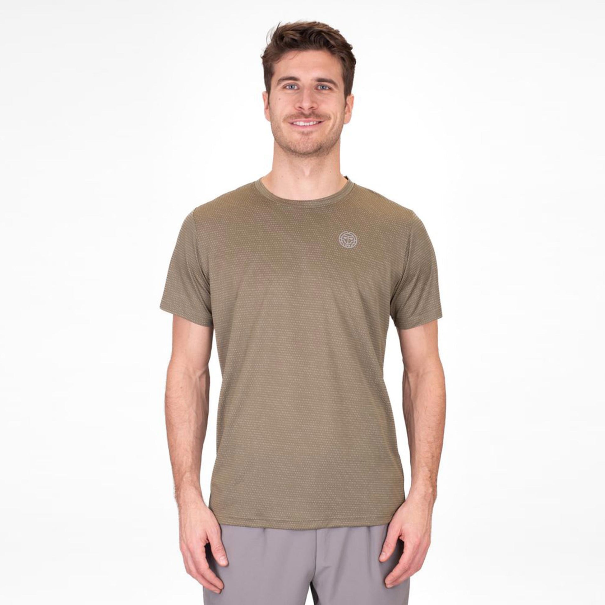 BIDI BADU Crew Two Colored T-shirt Heren-Olijf