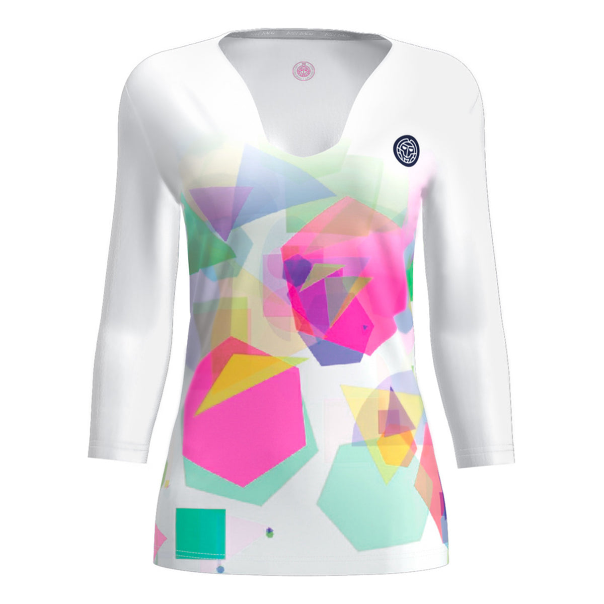 BIDI BADU Kaleido V-Neck Longsleeve Dames-Veelkleurig