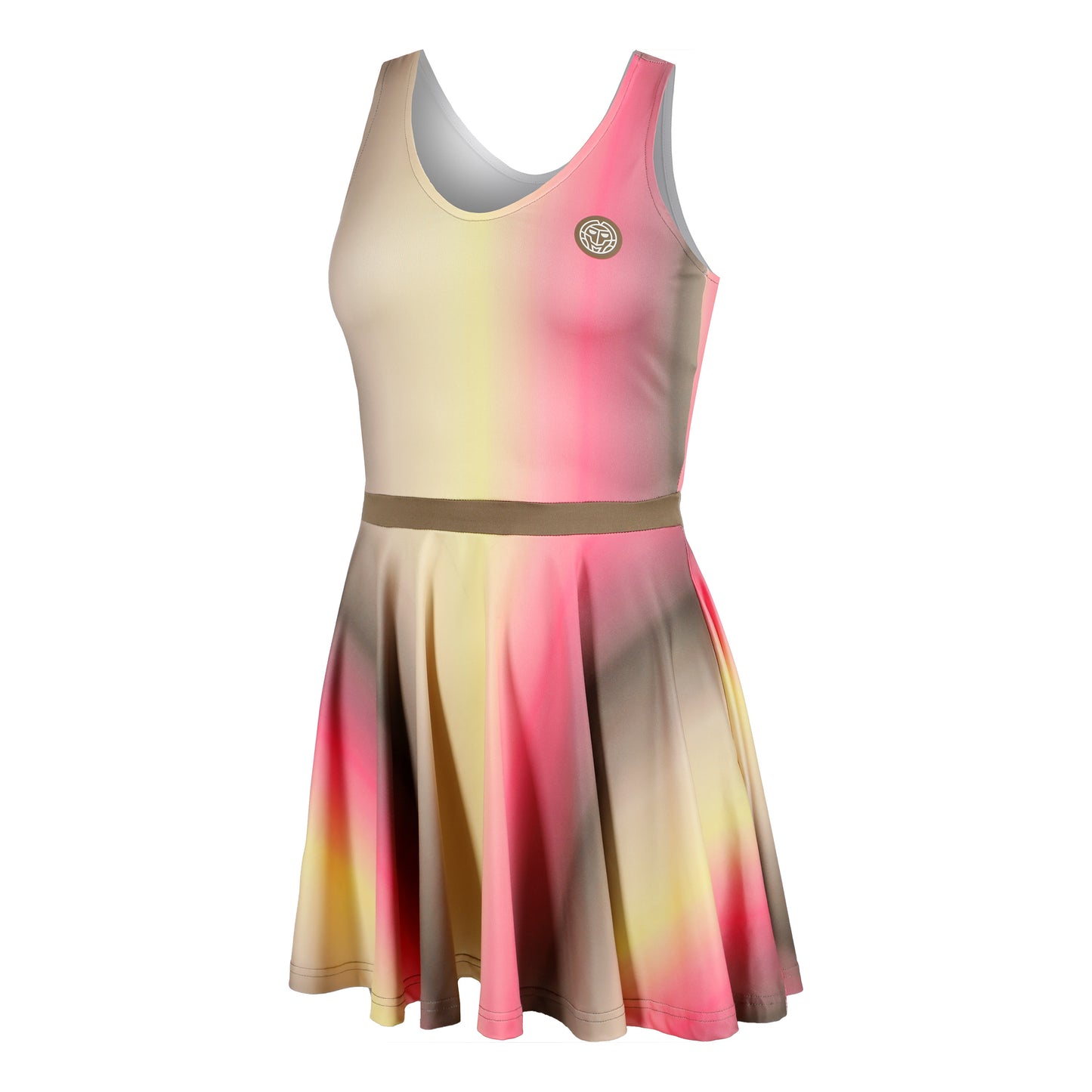 BIDI BADU Spectrum Jurk Dames-Bruin,Geel