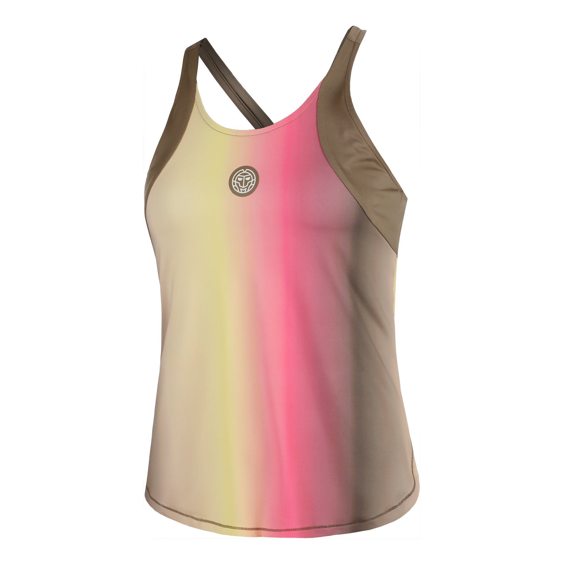 BIDI BADU Spectrum Tanktop Dames-Bruin,Geel