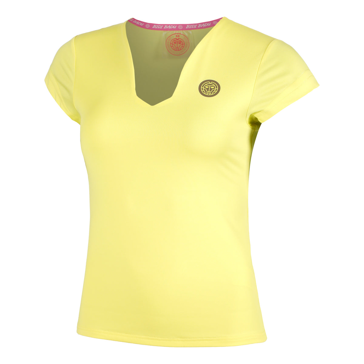 BIDI BADU Spectrum V-Neck T-shirt Dames-Geel
