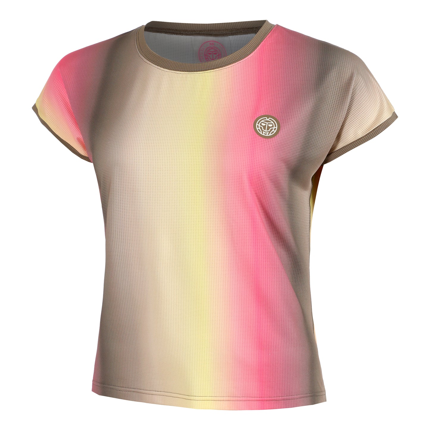 BIDI BADU Spectrum T-shirt Dames-Bruin,Geel