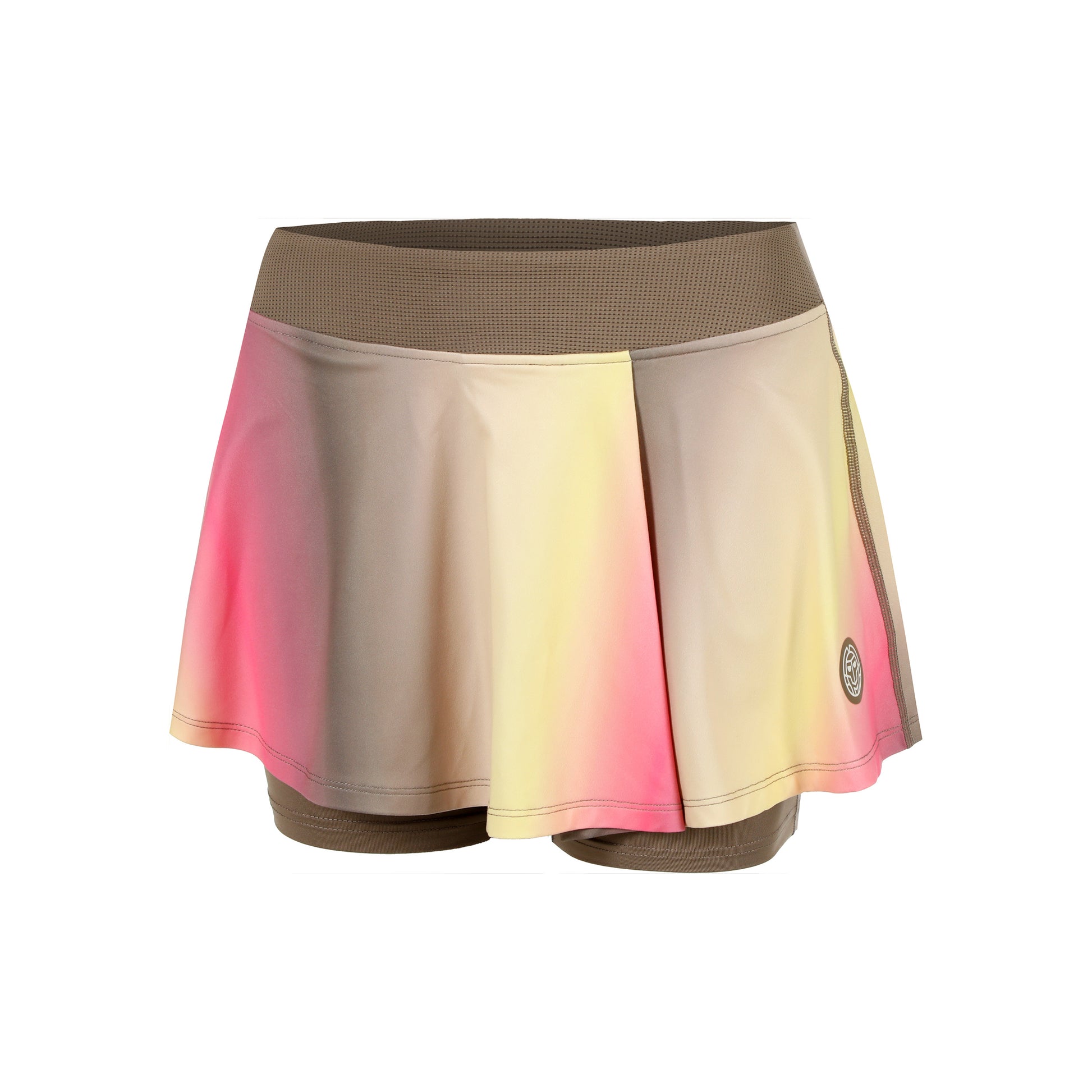 BIDI BADU Spectrum Printed Wavy Rok Dames-Bruin,Geel