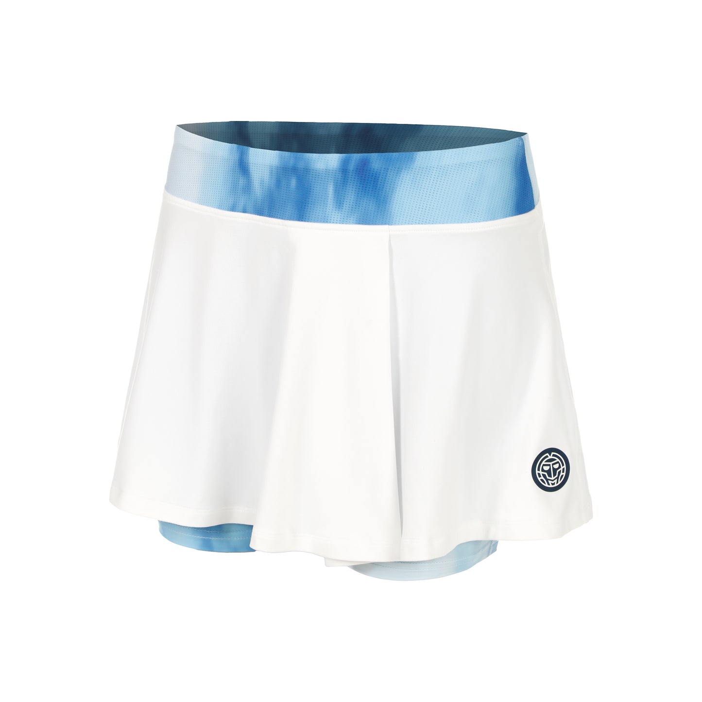 BIDI BADU Watercolour Printed Wavy Rok Dames-Wit,Blauw