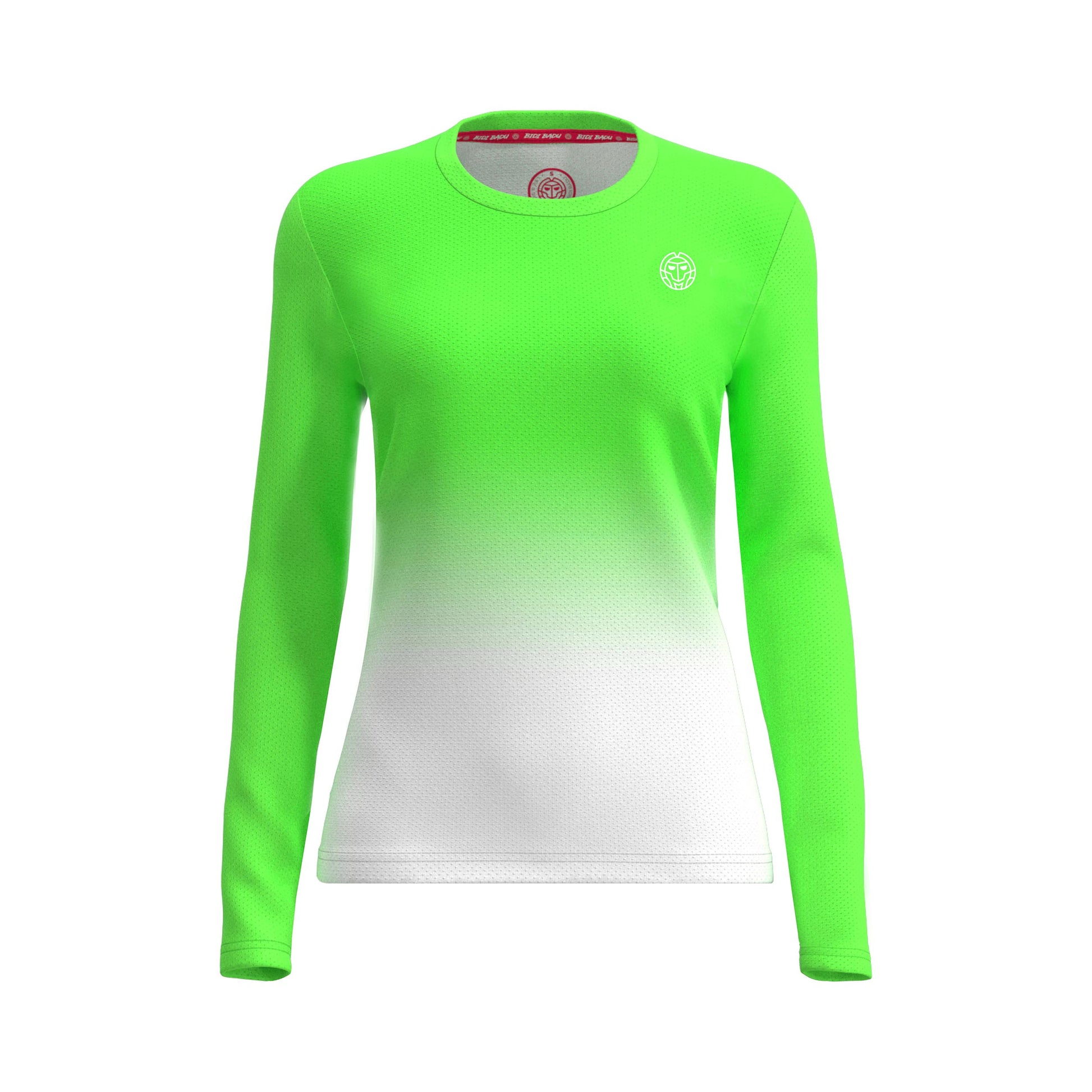 BIDI BADU Crew Gradiant Longsleeve Meisjes-Neongroen,Wit
