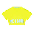 Abdominis Crop Move T-shirt Dames-Neongeel