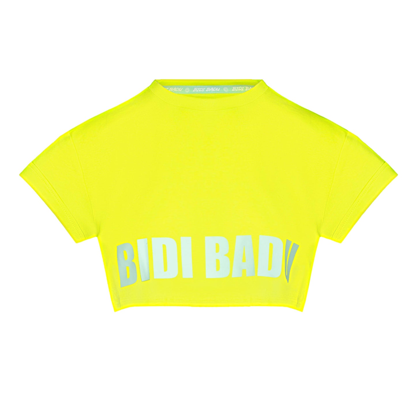 BIDI BADU Abdominis Crop Move T-shirt Dames-Neongeel