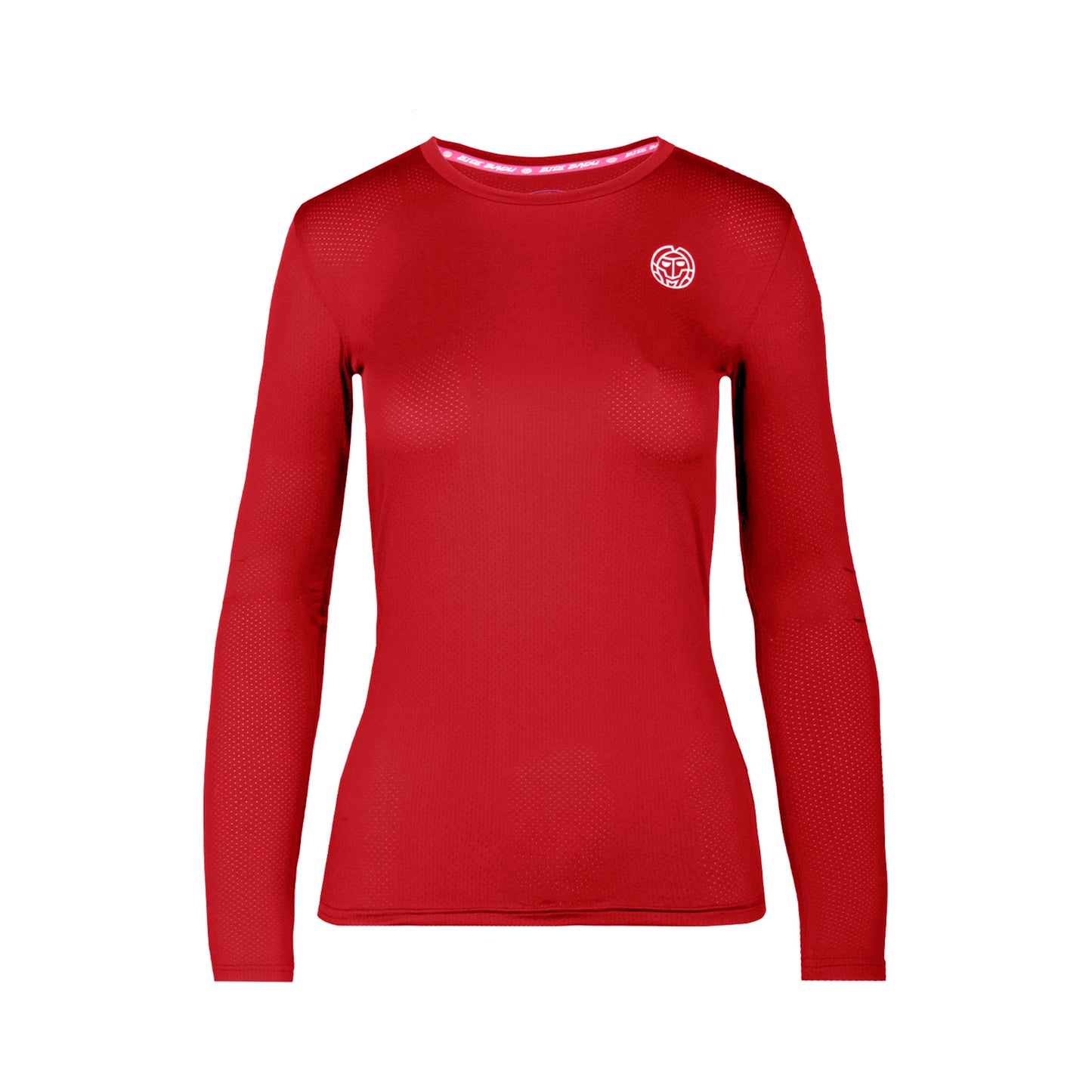 BIDI BADU Mina Tech Roundneck Longsleeve Meisjes - donkerrood,