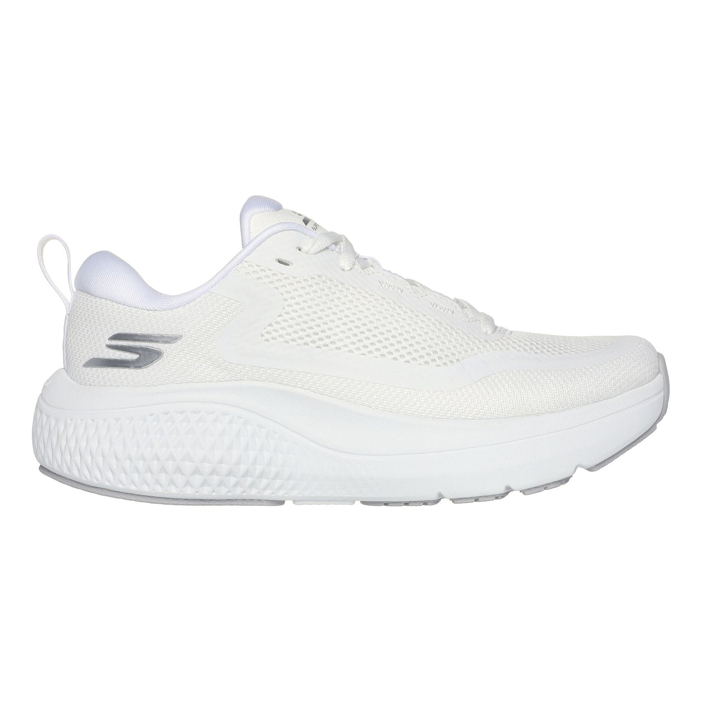 Skechers Go Run Supersonic Max Neutrale Schoen Dames-Wit,Zilver