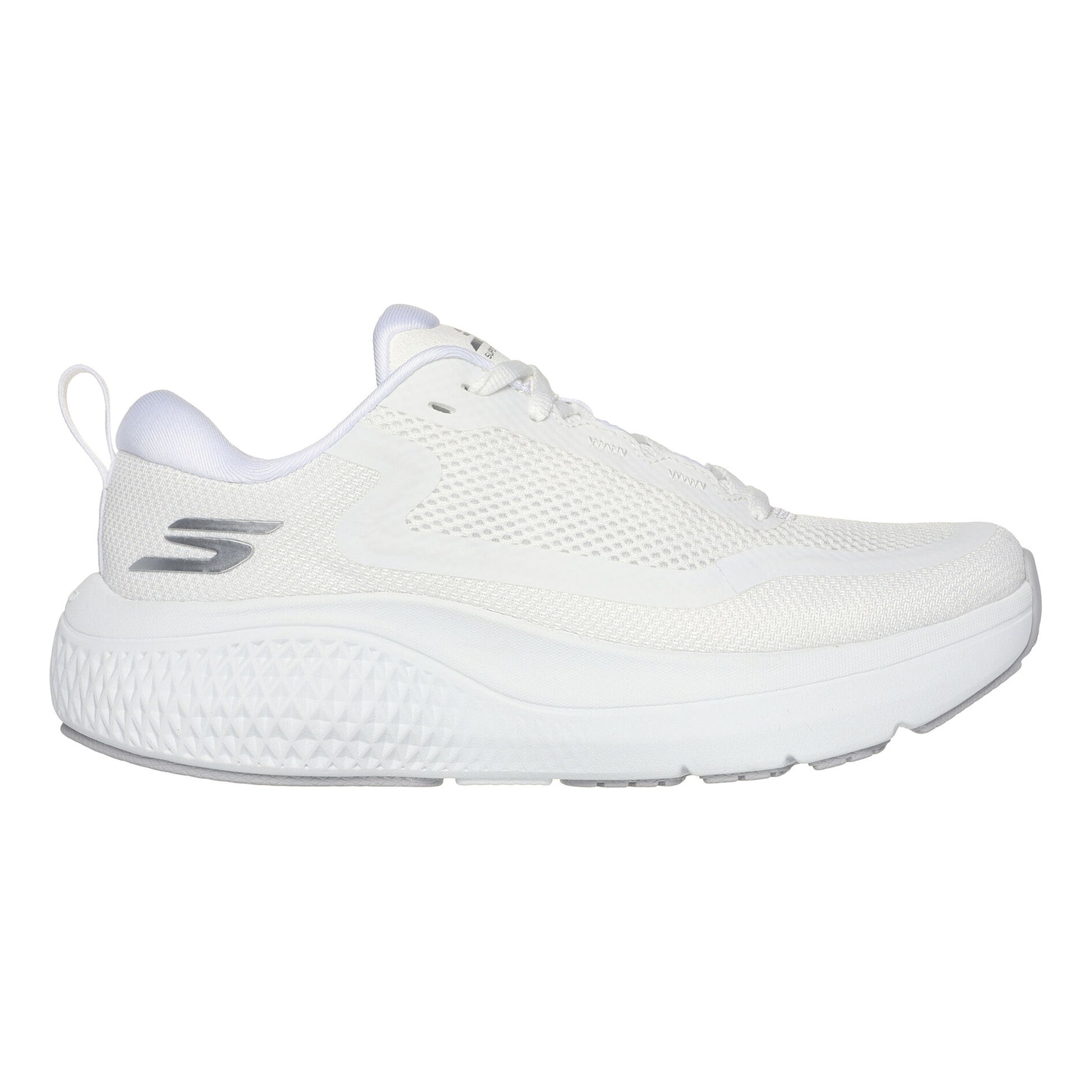 Skechers Go Run Supersonic Max Neutrale Schoen Dames-Wit,Zilver