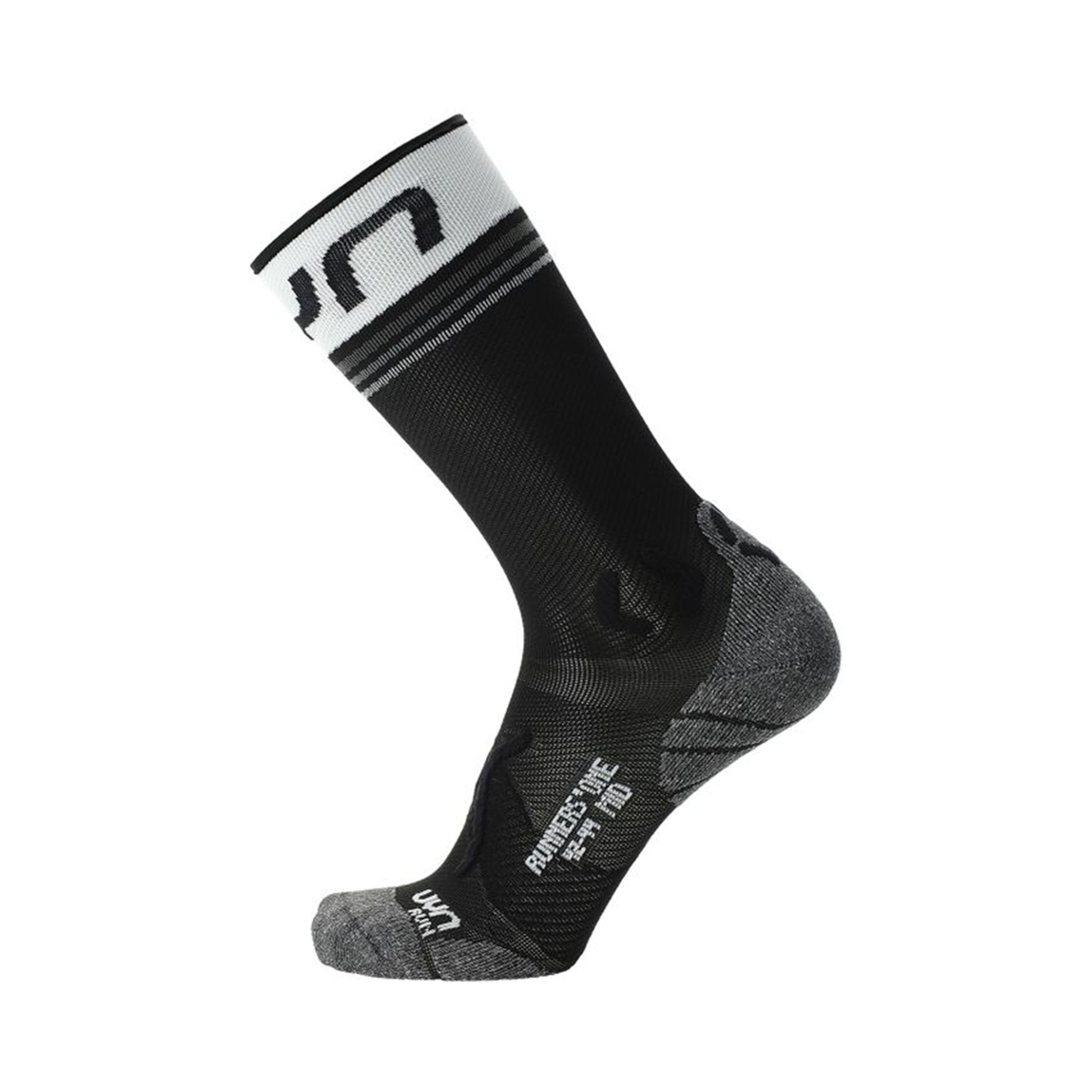 UYN Runner's One Hardloopsokken Heren-Zwart,Wit