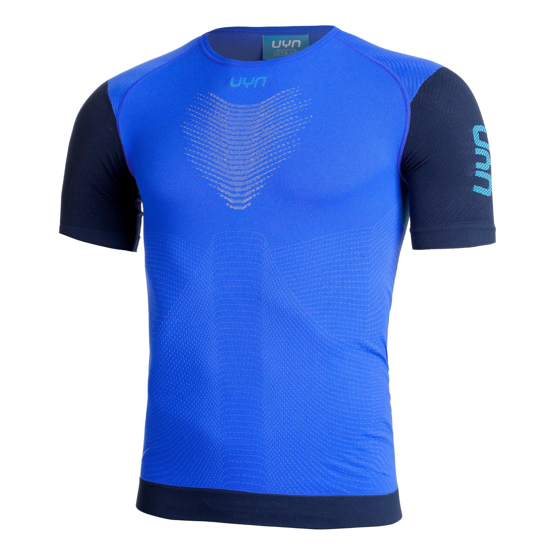 UYN PB42 Hardloopshirt Heren - blauw, beige