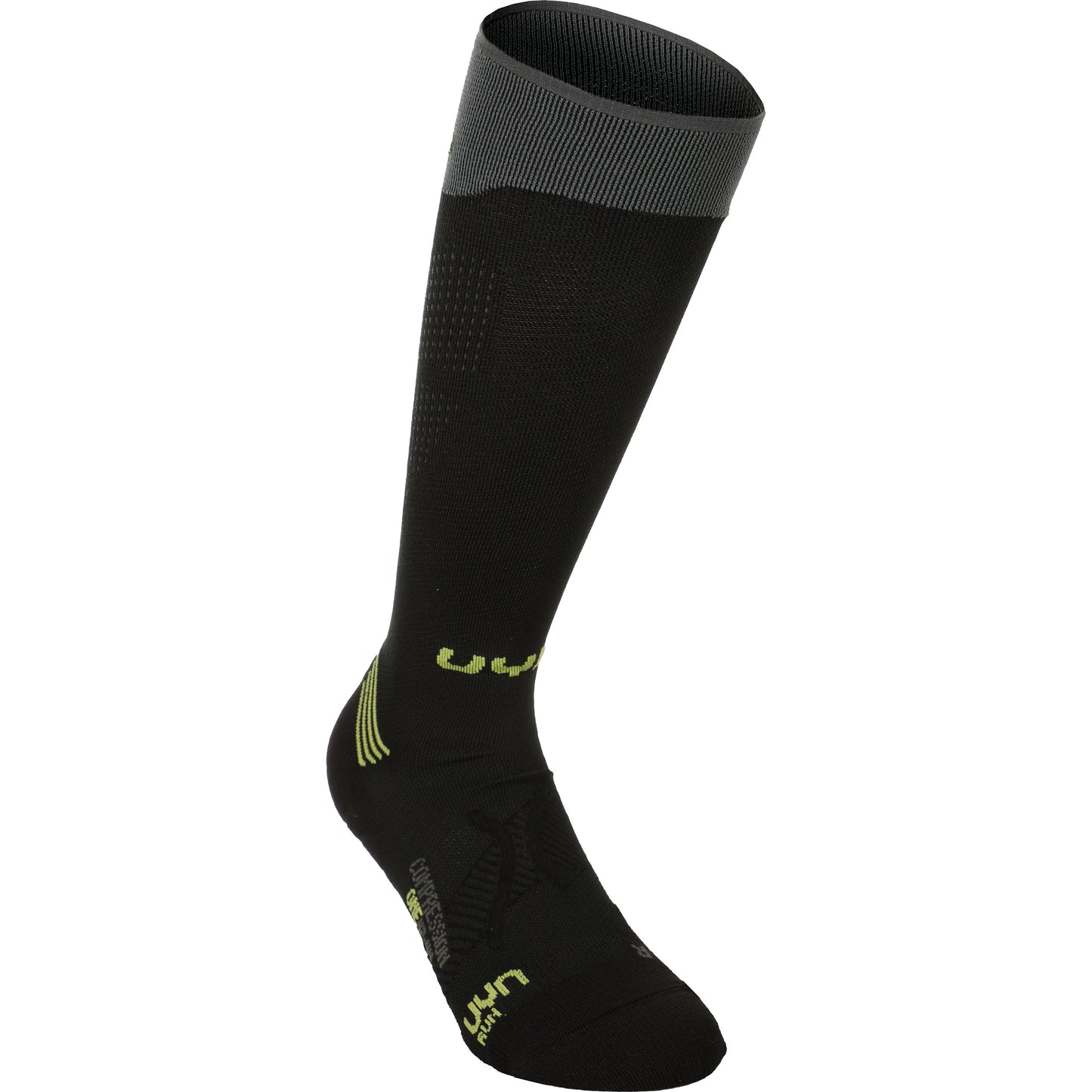 UYN Compression One Hardloopsokken Heren-Zwart,Grijs