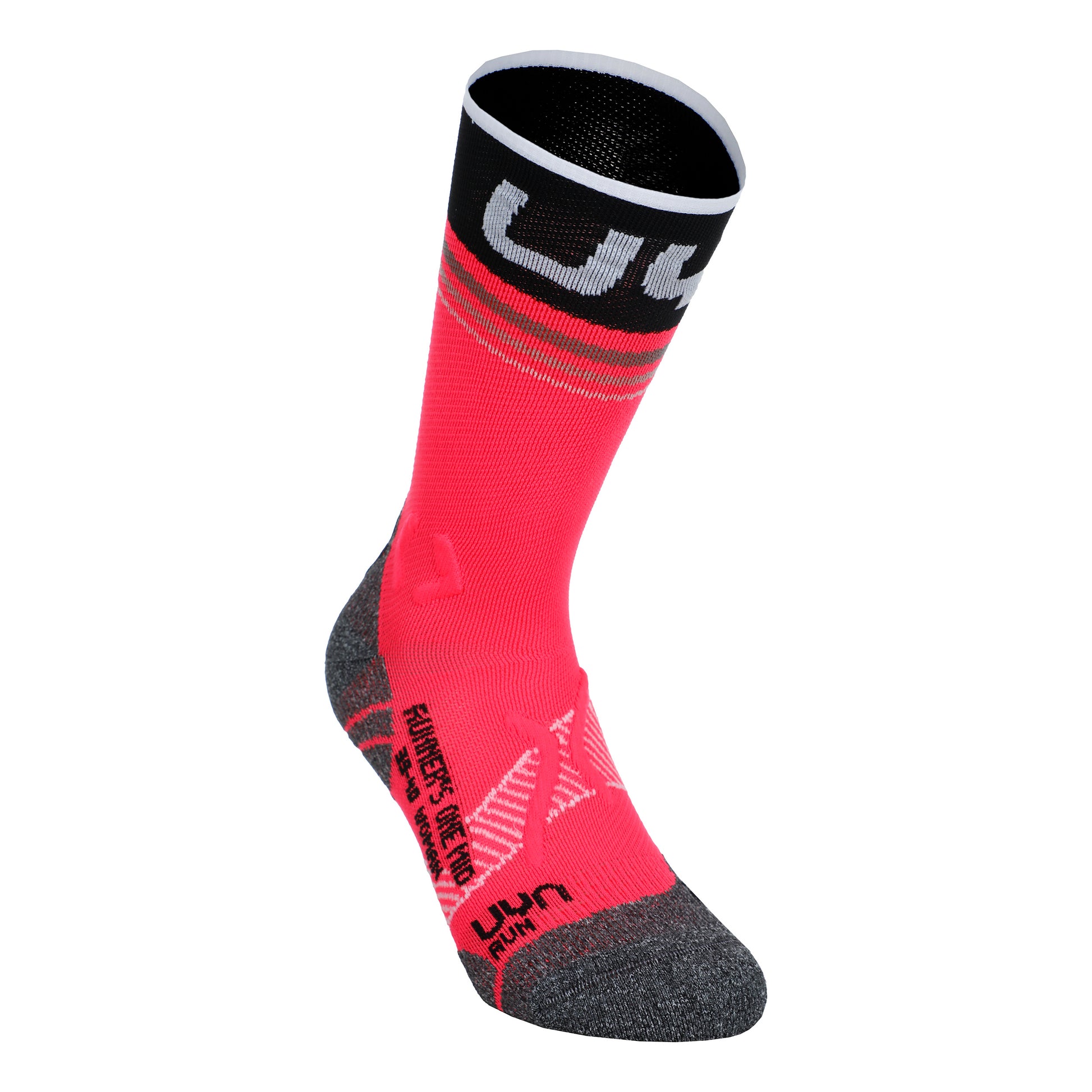 UYN Runner'S One Mid Hardloopsokken Dames-Pink,Zwart