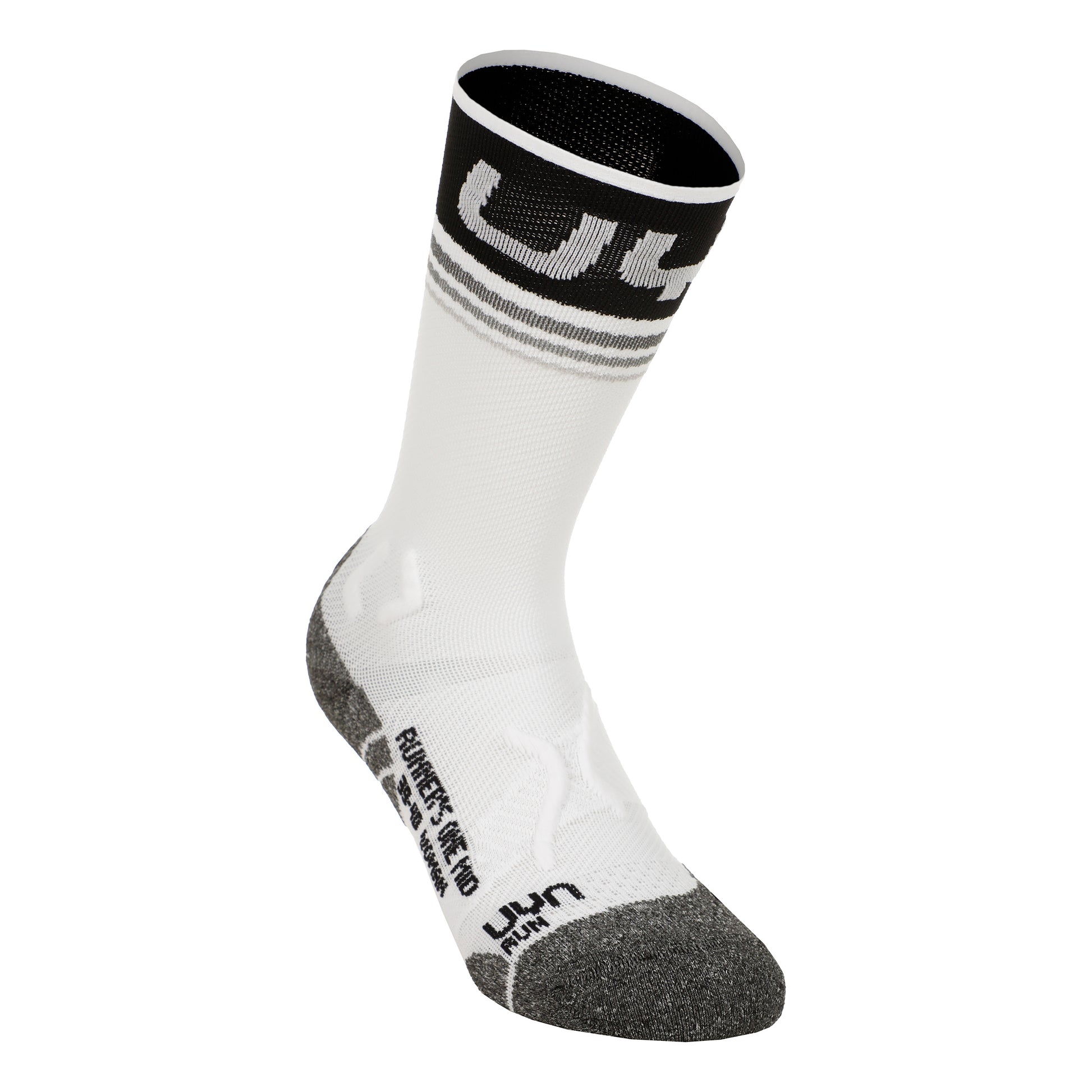 UYN Runner'S One Mid Hardloopsokken Dames-Wit,Zwart