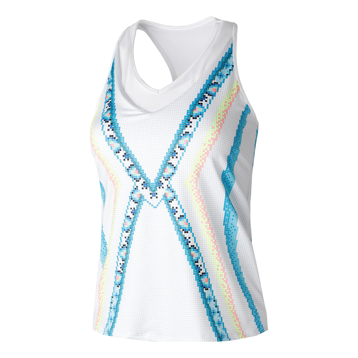 Lucky in Love with Bra Tanktop Dames - wit, veelkleurig