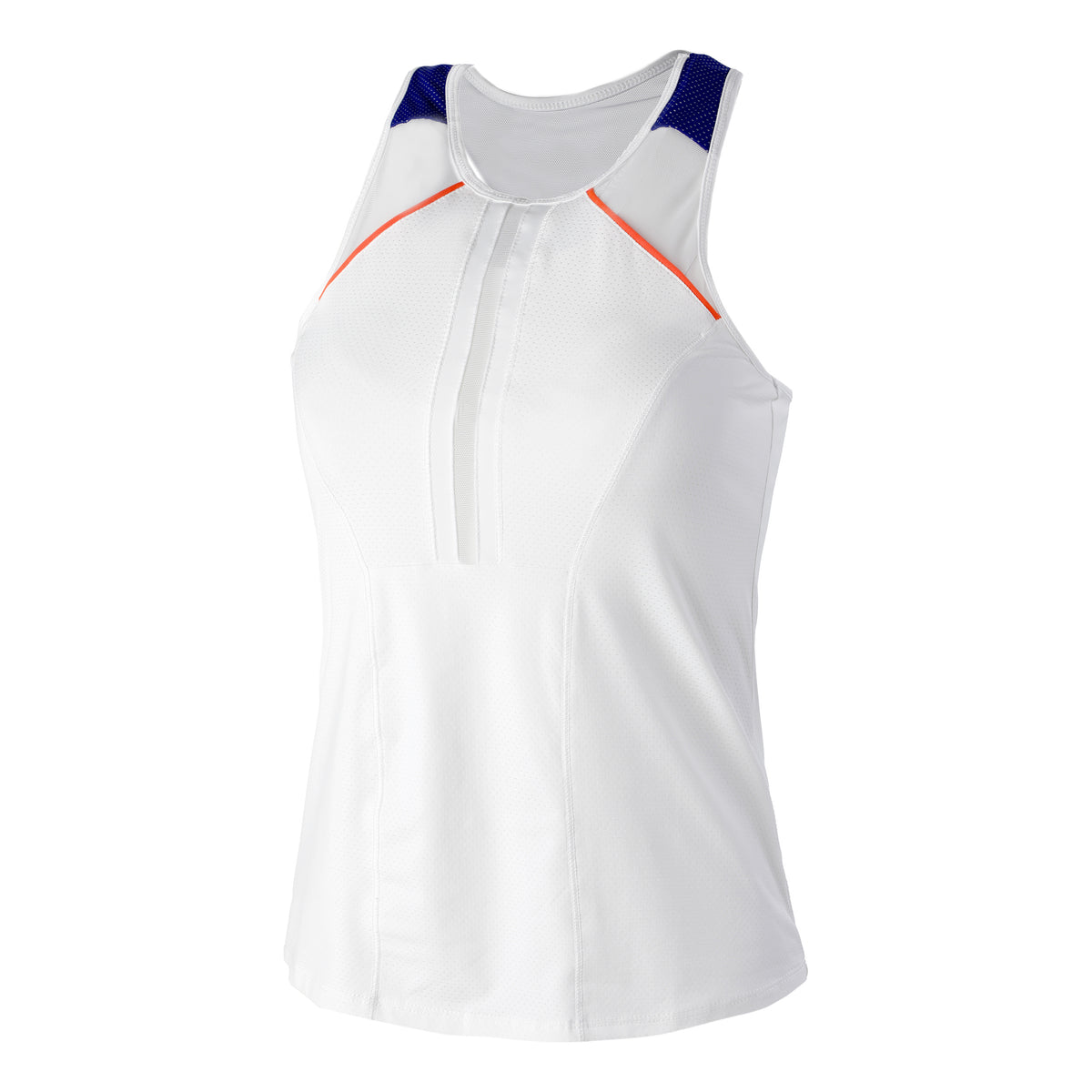 Lucky in Love Be Mine Racerback Tanktop Dames - wit, blauw