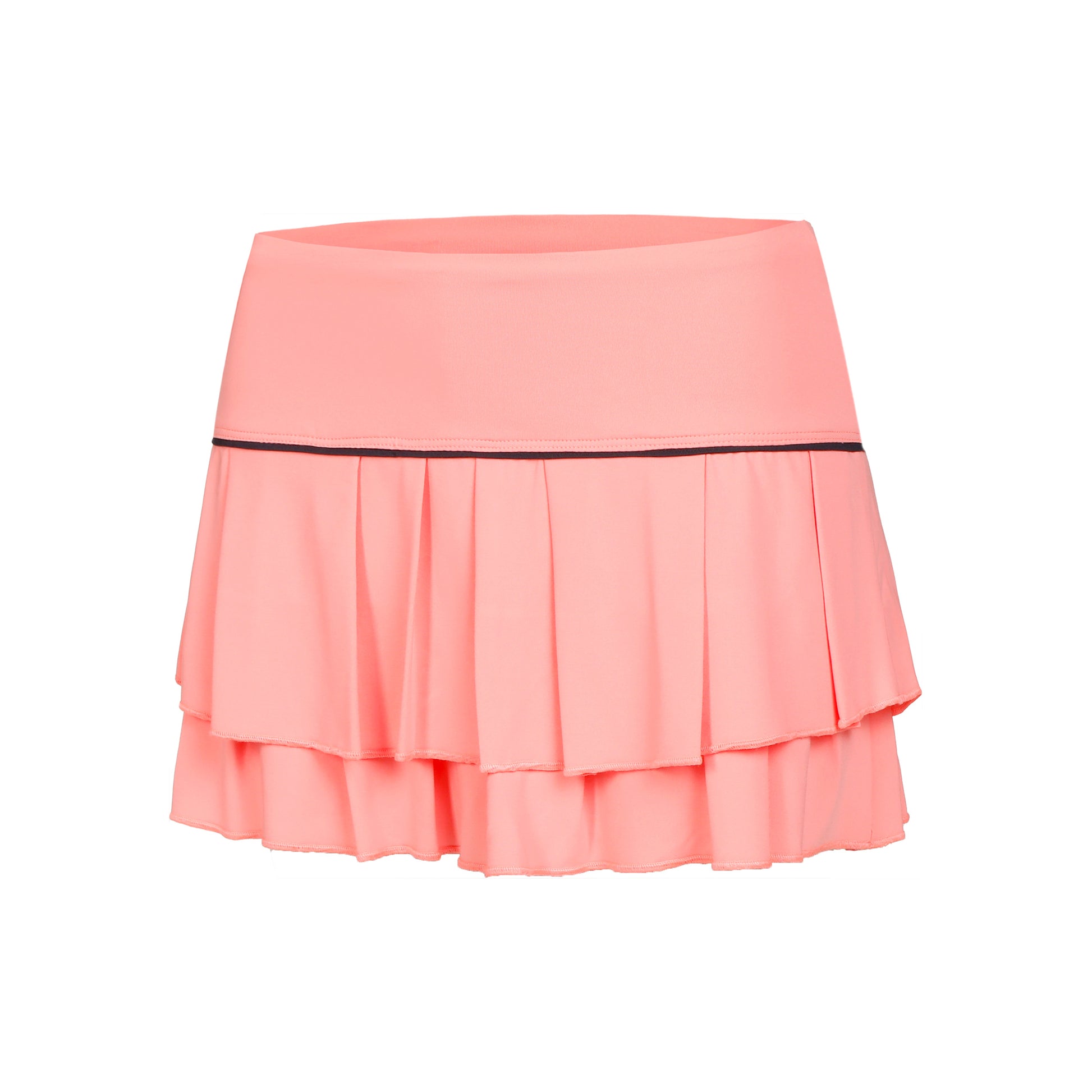 Lucky in Love Pleat Tier With Piping Rok Dames-Abrikoos,Zwart