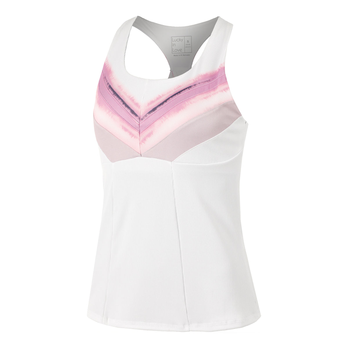 Lucky in Love Mystic Petal Racerback Tanktop Dames - wit, roze