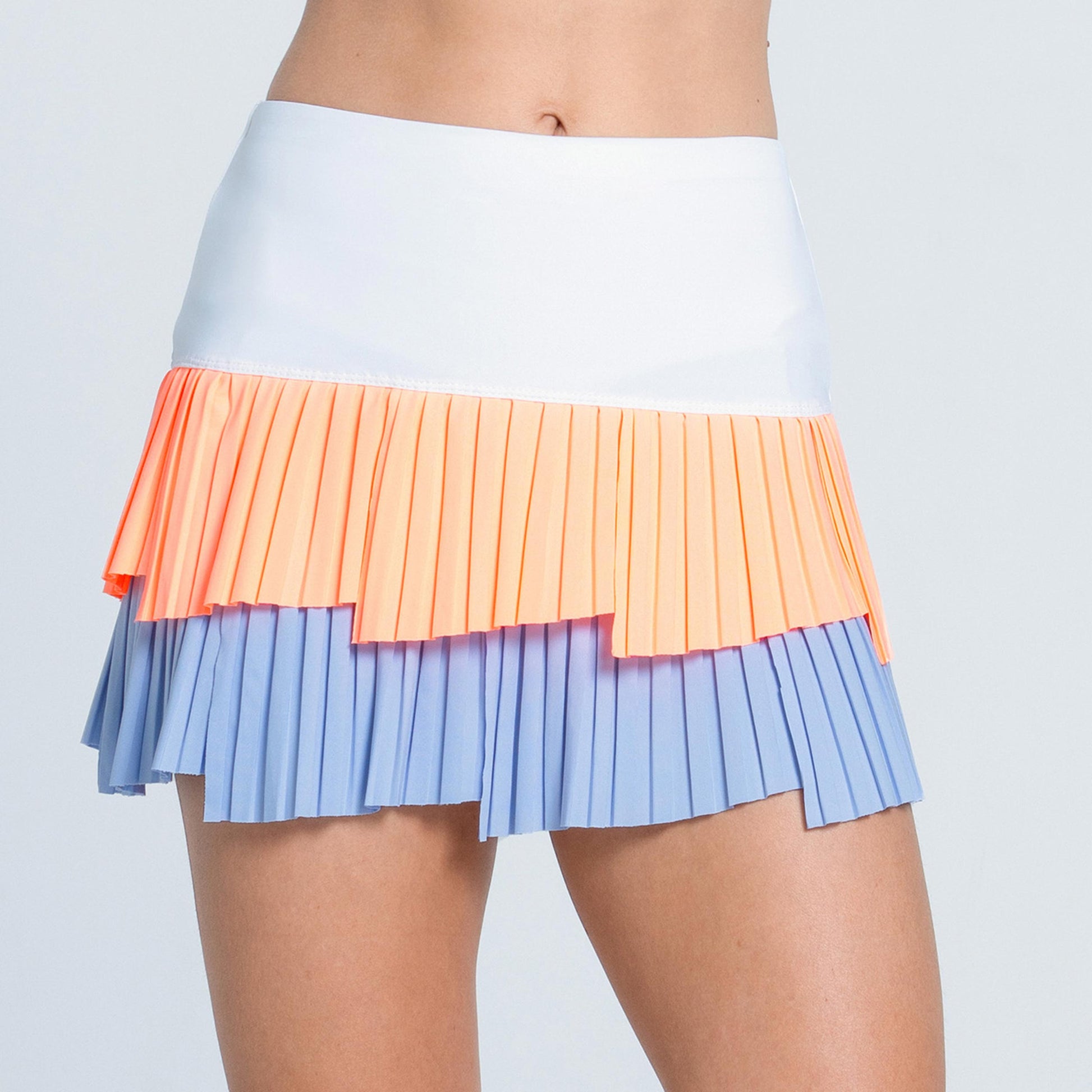 Lucky in Love Fly Pleated 13in Rok Dames-Lichtblauw,Abrikoos