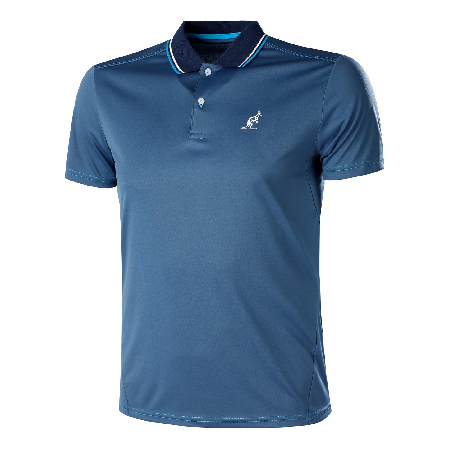 Australian Serve in Ace Polo Heren - blauw, zwart