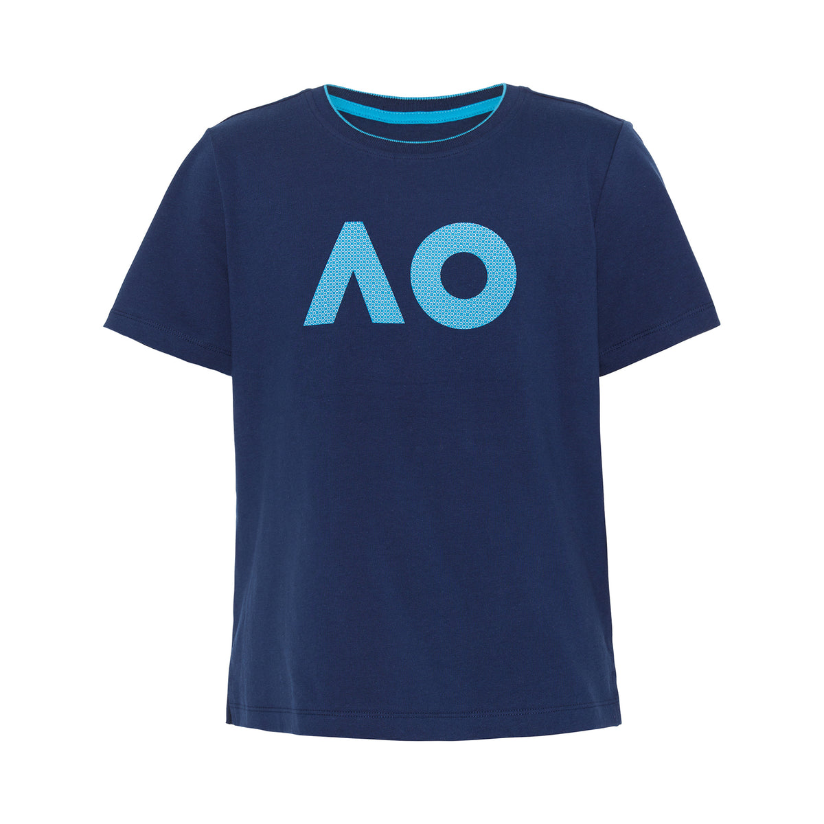 Australian Open AO Stack Print Core Logo T-shirt Meisjes - donkerblauw, blauw